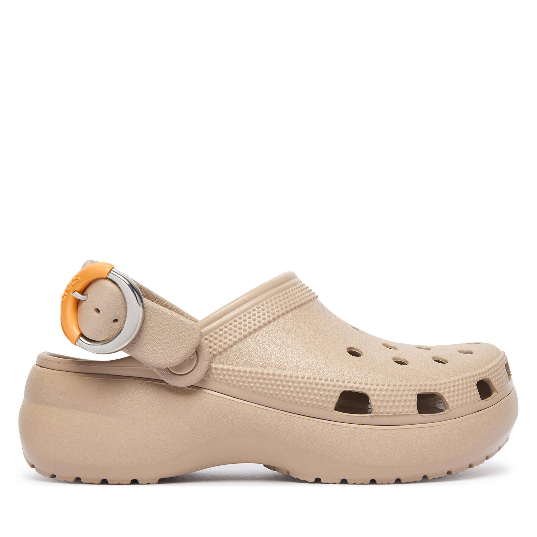 Чехли Crocs Classic Platform Buckle Clog 213230 Бежов
