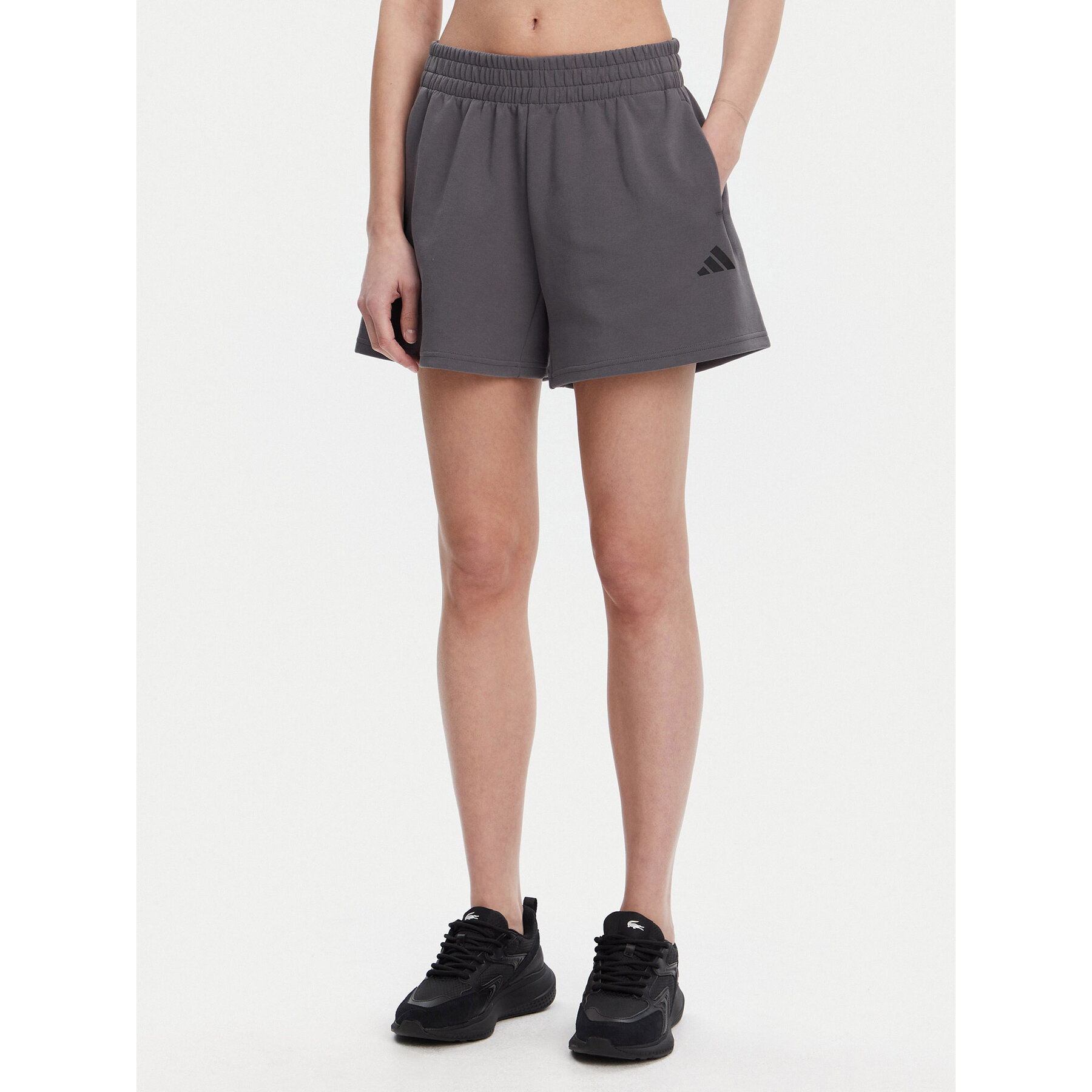 adidas Sportshorts Future Icons Small Logo JE3998 Grau Loose Fit