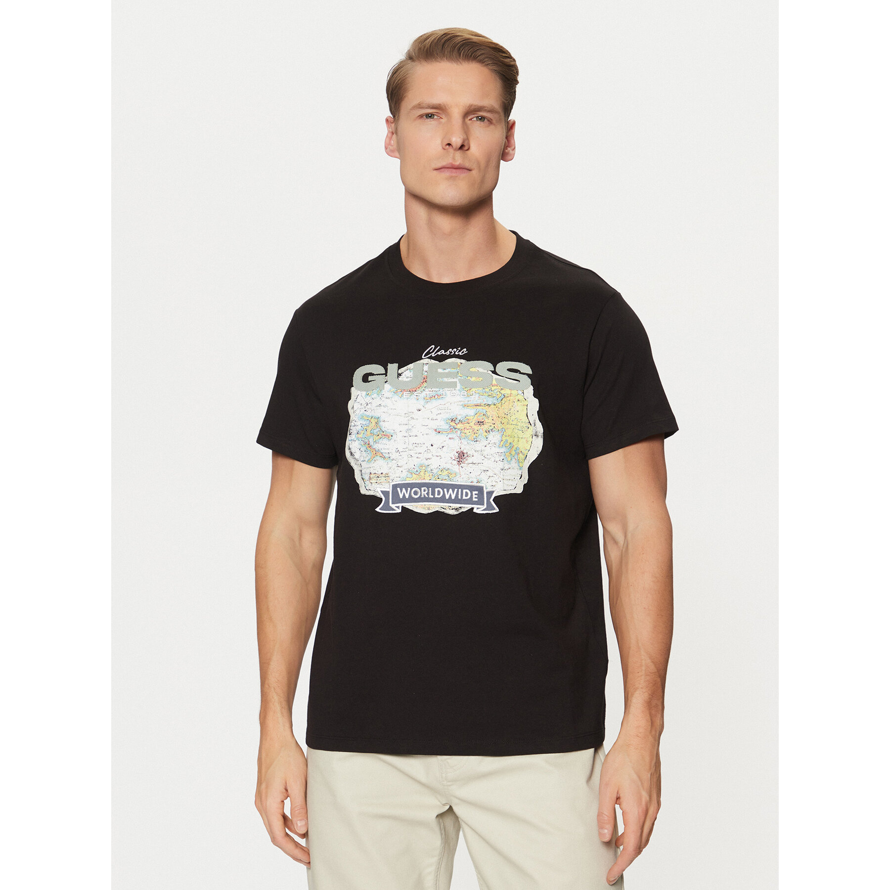 Guess T-Shirt M5RI10 I3Z14 Μαύρο Regular Fit