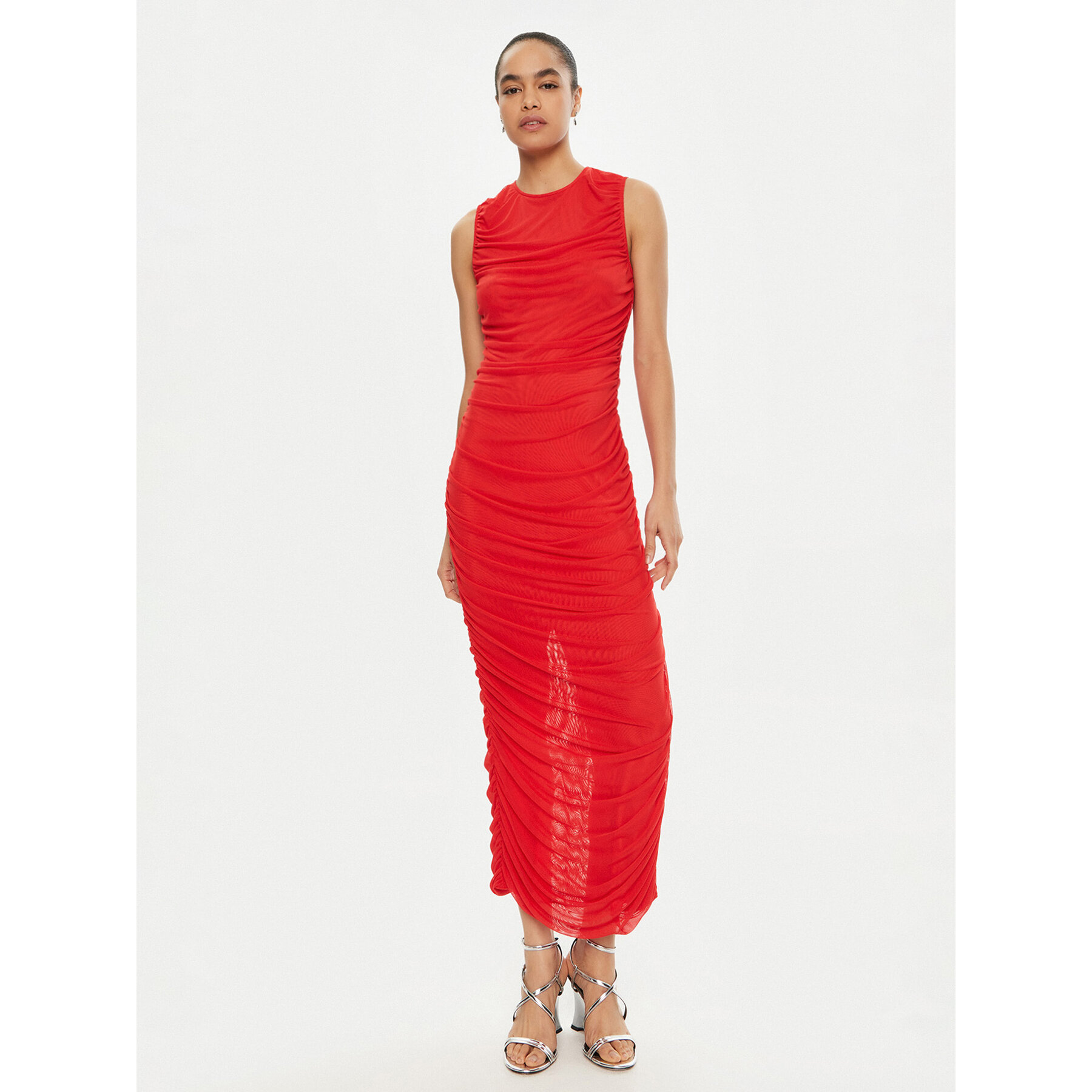 ROTATE Coctailkleid 114437 Rot Slim Fit