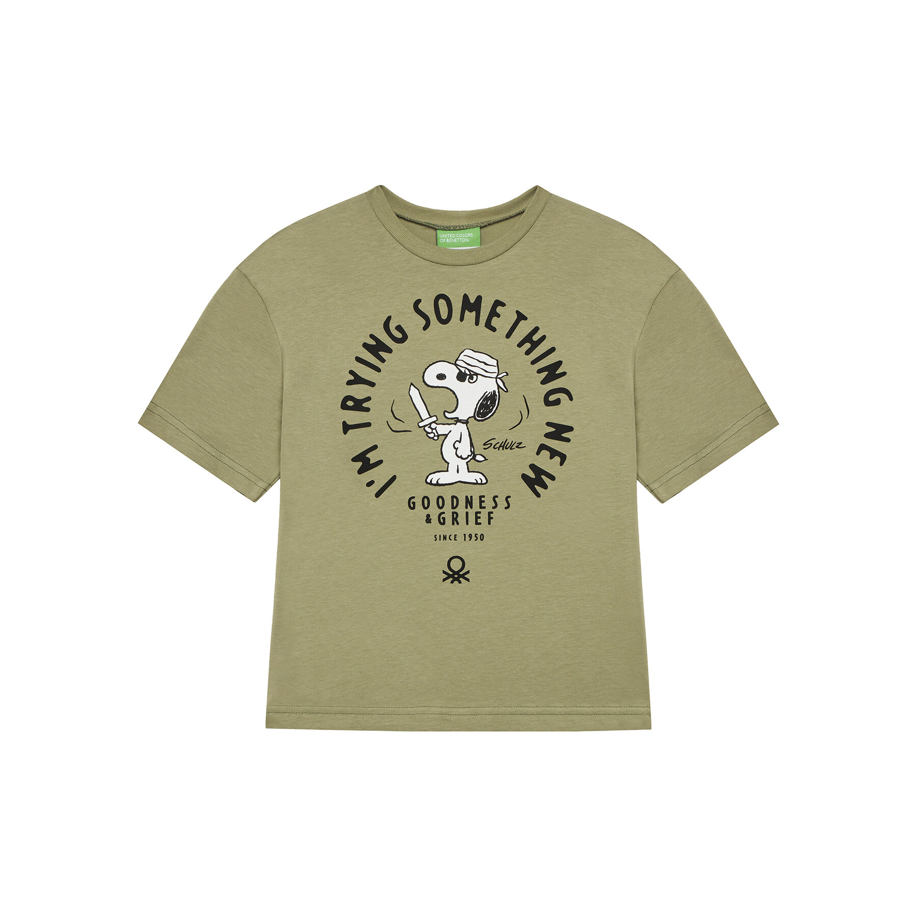 United Colors Of Benetton United Colors Of Benetton T-Shirt 3X1SC10NI Πράσινο Regular Fit