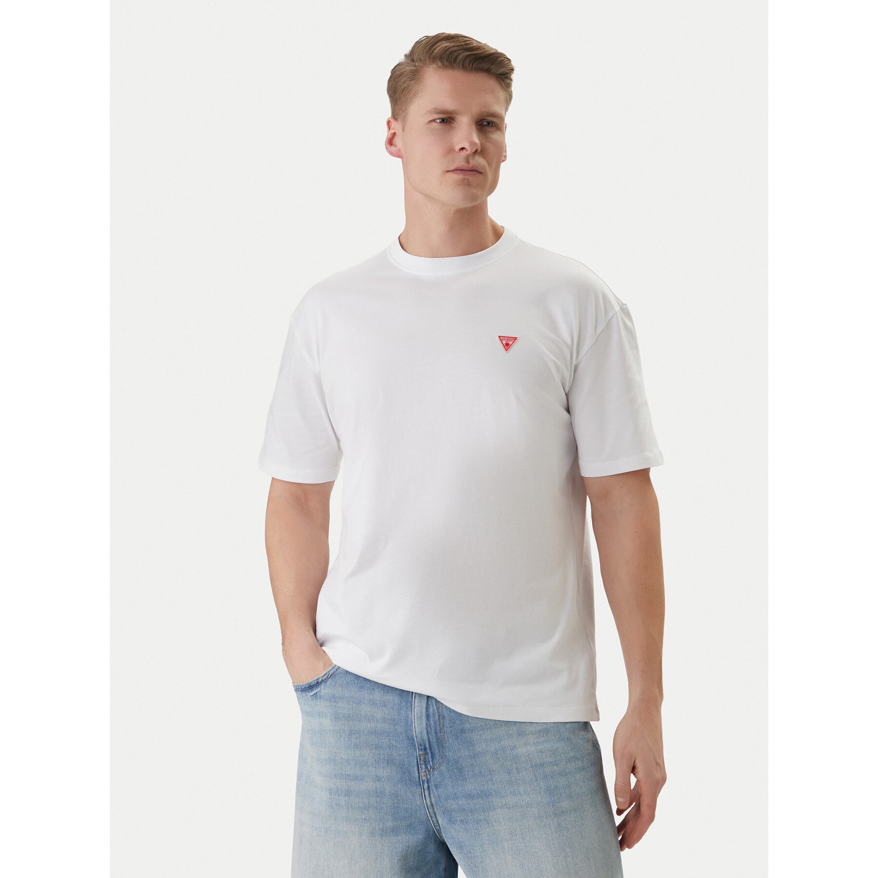 Guess T-Shirt F6GI11 K8HM4 Λευκό Regular Fit