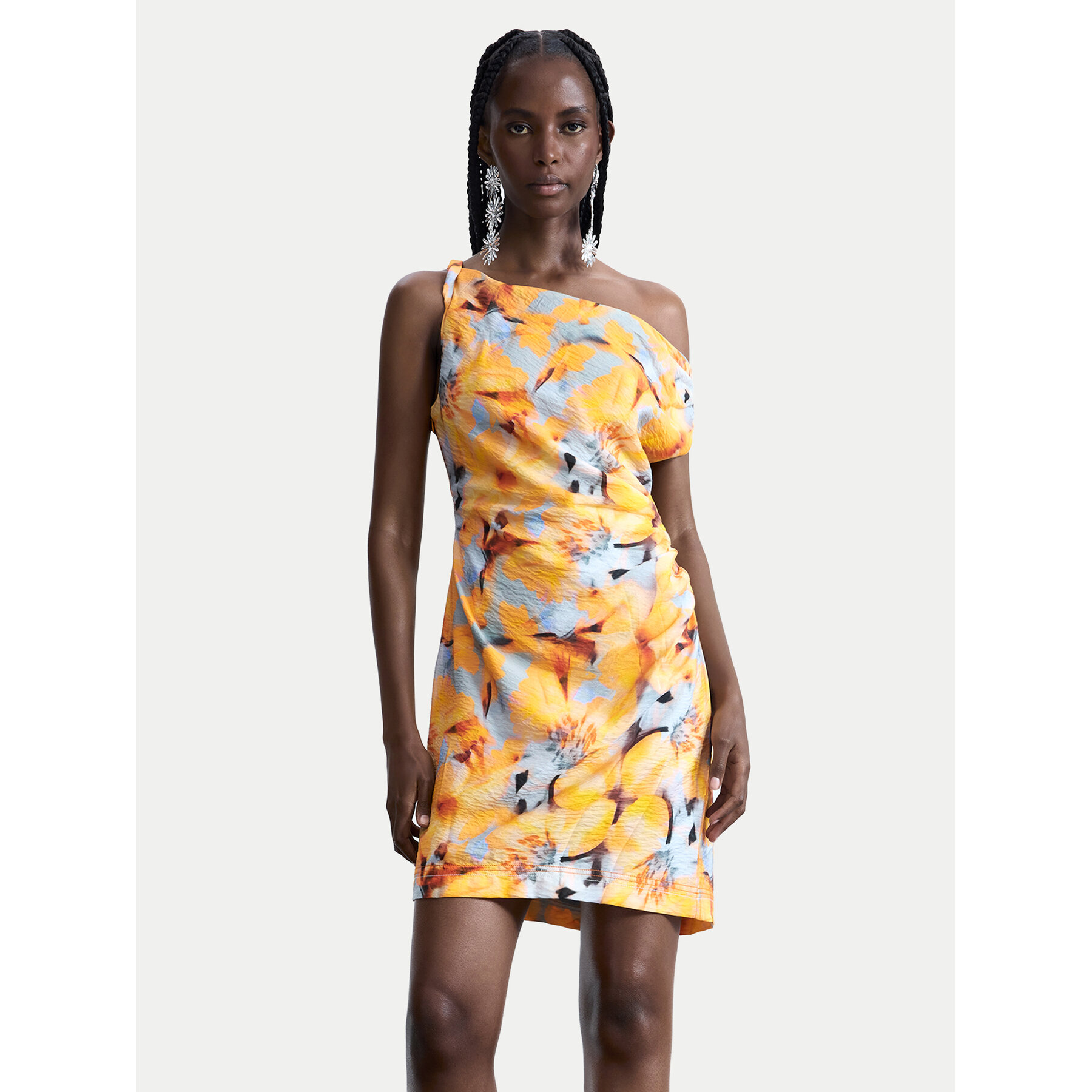 Desigual Sommerkleid Sol 26SWVW50 Gelb Slim Fit