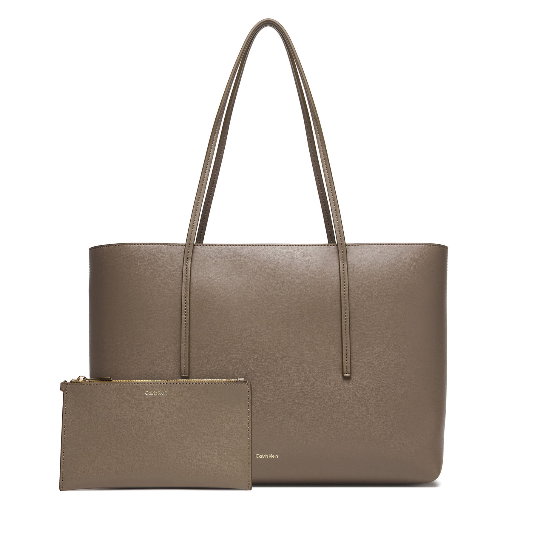 Дамска чанта Calvin Klein Foil Logo Tote W/Pouch LV04F3274G Бежов