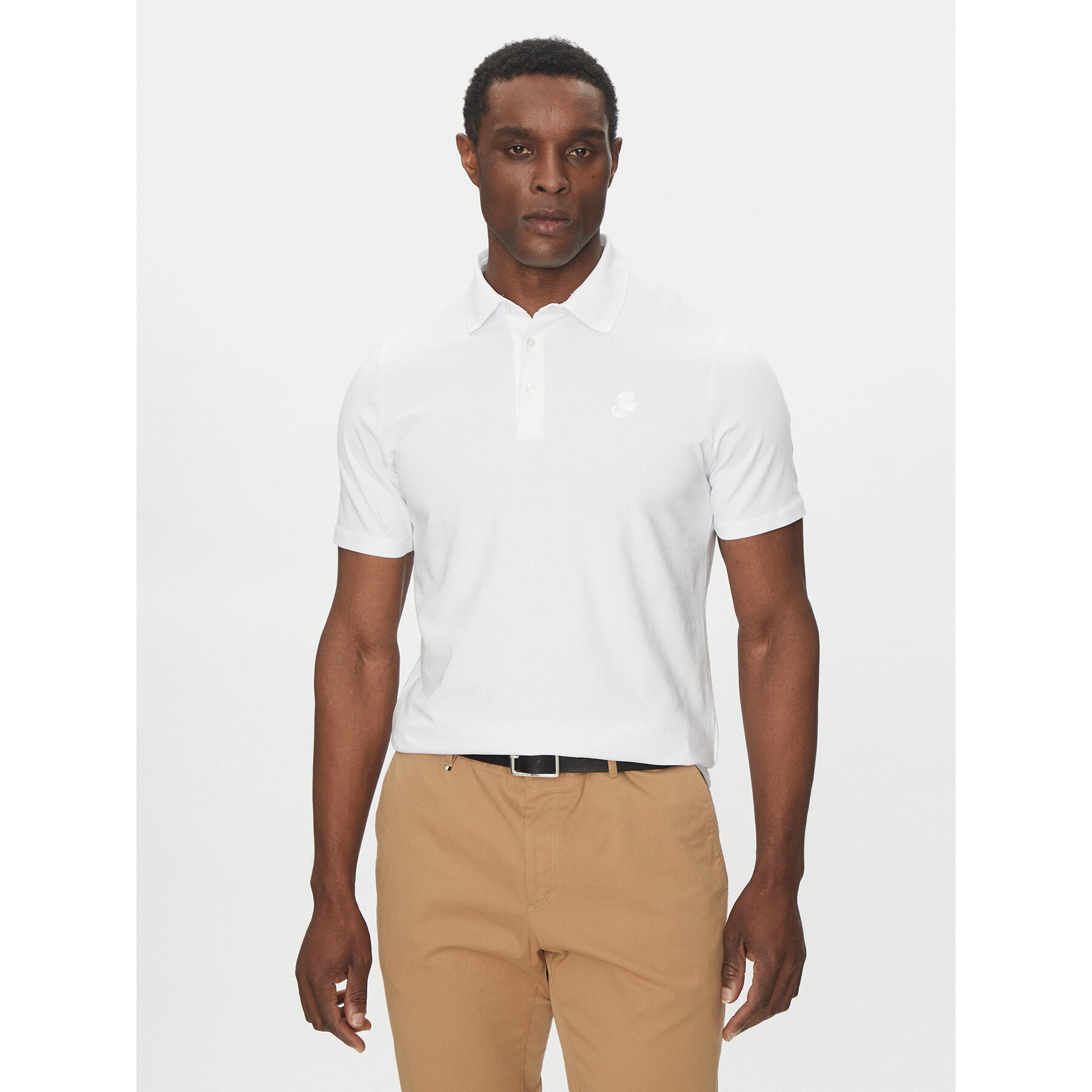 KARL LAGERFELD Polo 745750 500221 Λευκό Regular Fit