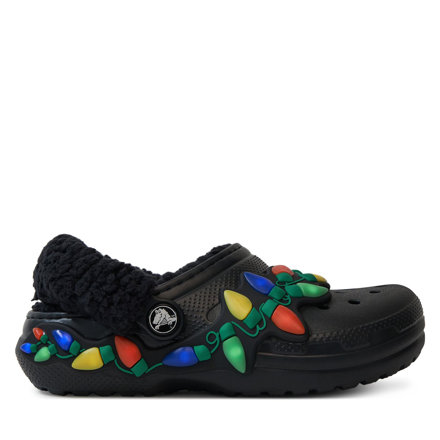Šľapky Crocs Clsc Lined Holiday Lights 212026 Čierna