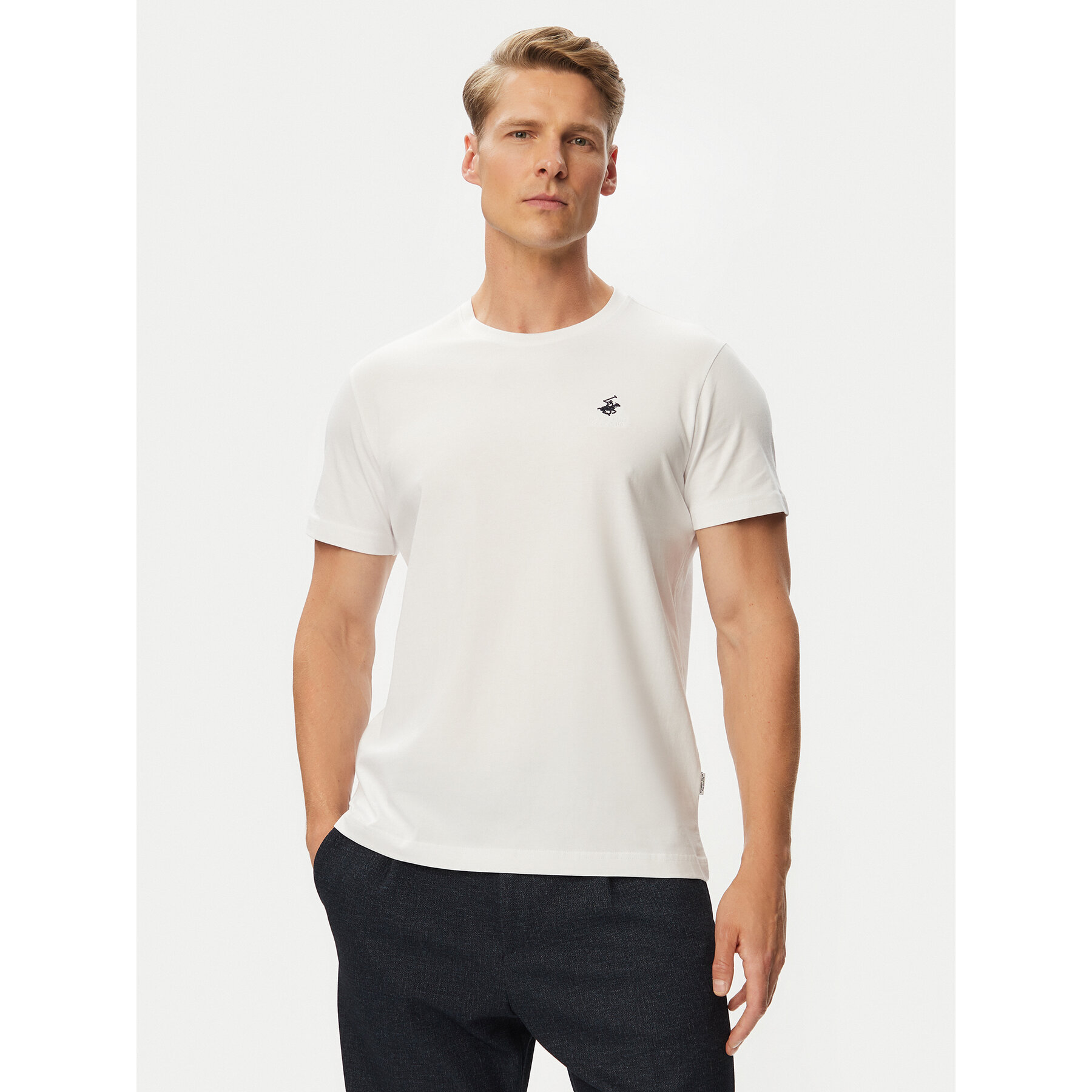Beverly Hills Polo Club Majica P-SS26M-TS41740 Bela Regular Fit