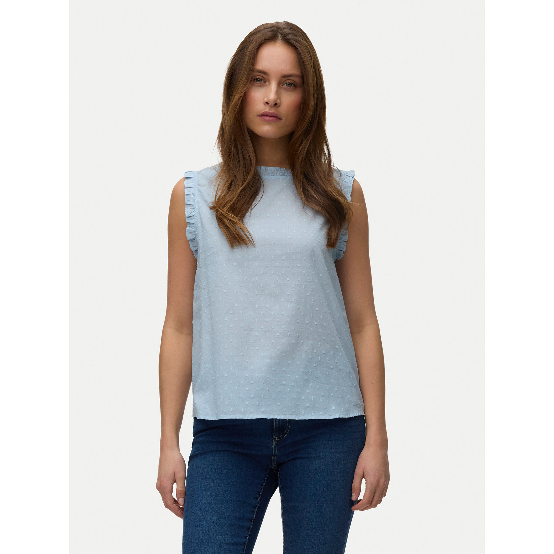 Vero Moda Top Trine 10342734 Svijetlo plava Regular Fit