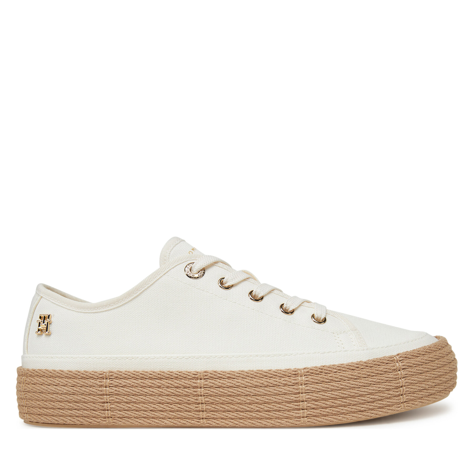 Tommy Hilfiger Dámske Espadrilky, Rozmer: 42, Biela, Vulc Espadrille Sneaker FW0FW08404