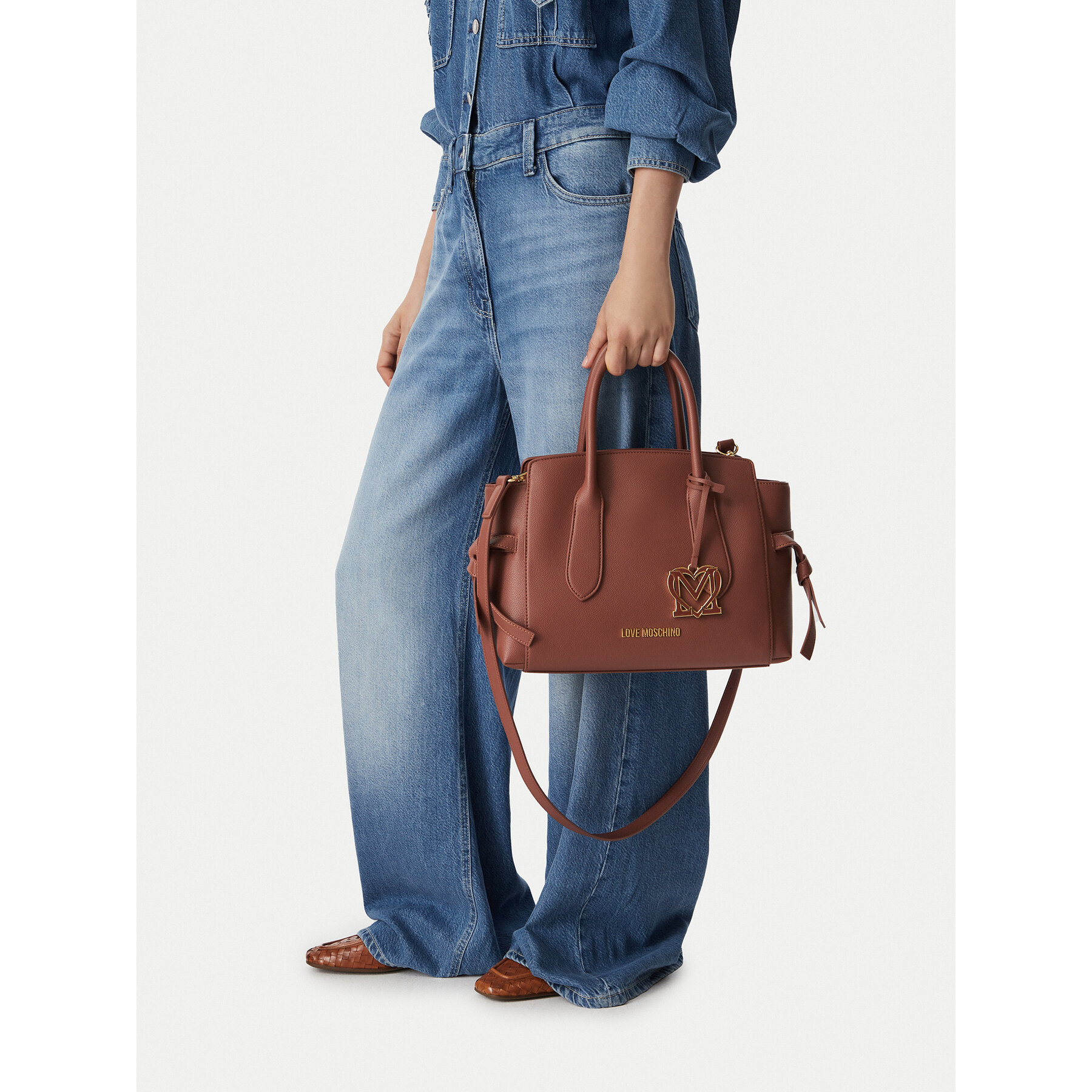 Ročna torba LOVE MOSCHINO JC4055PP1PLL0200 Rjava