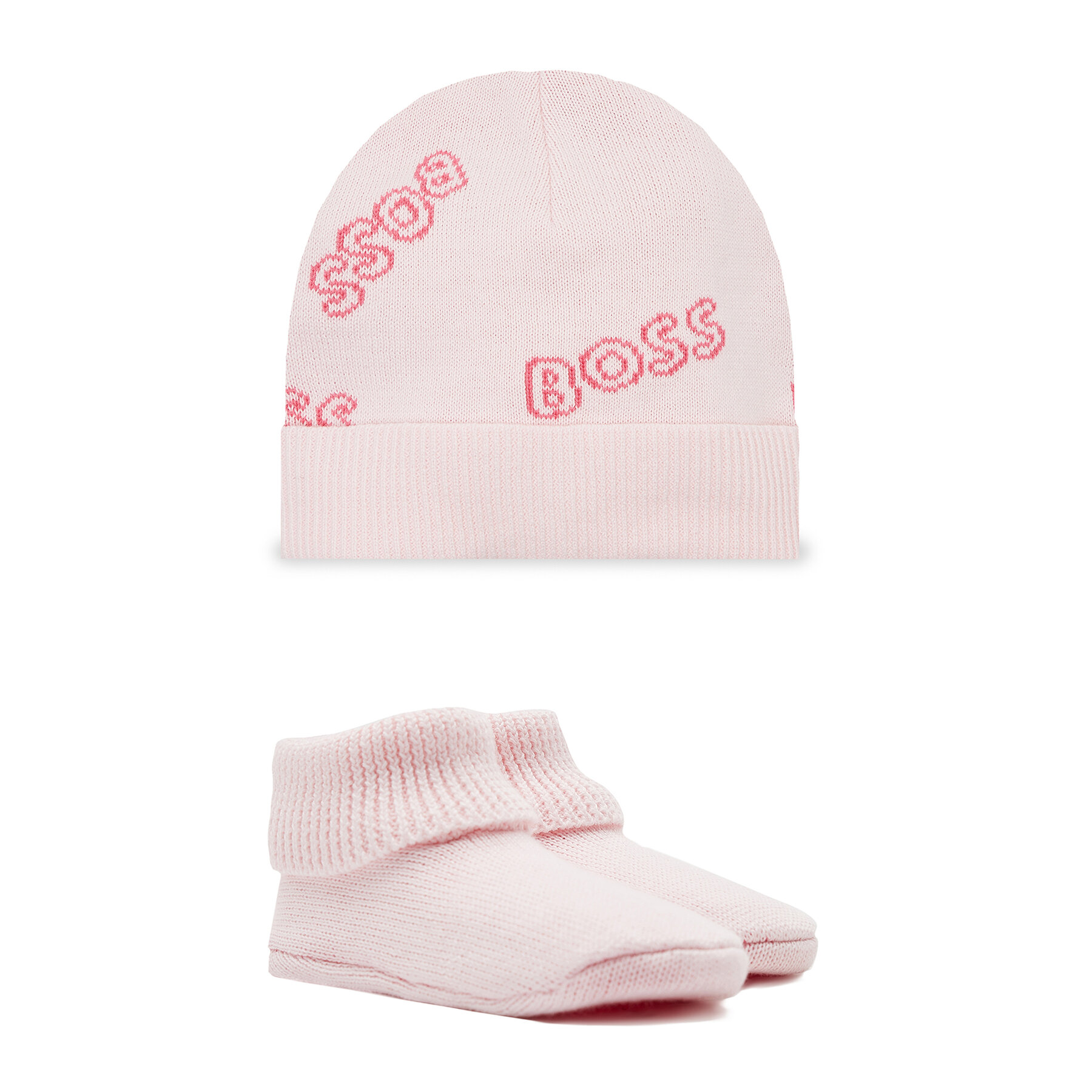 Kinder Set Mütze und Socken BOSS, Schuhgröße 12M, Rosa, J98386