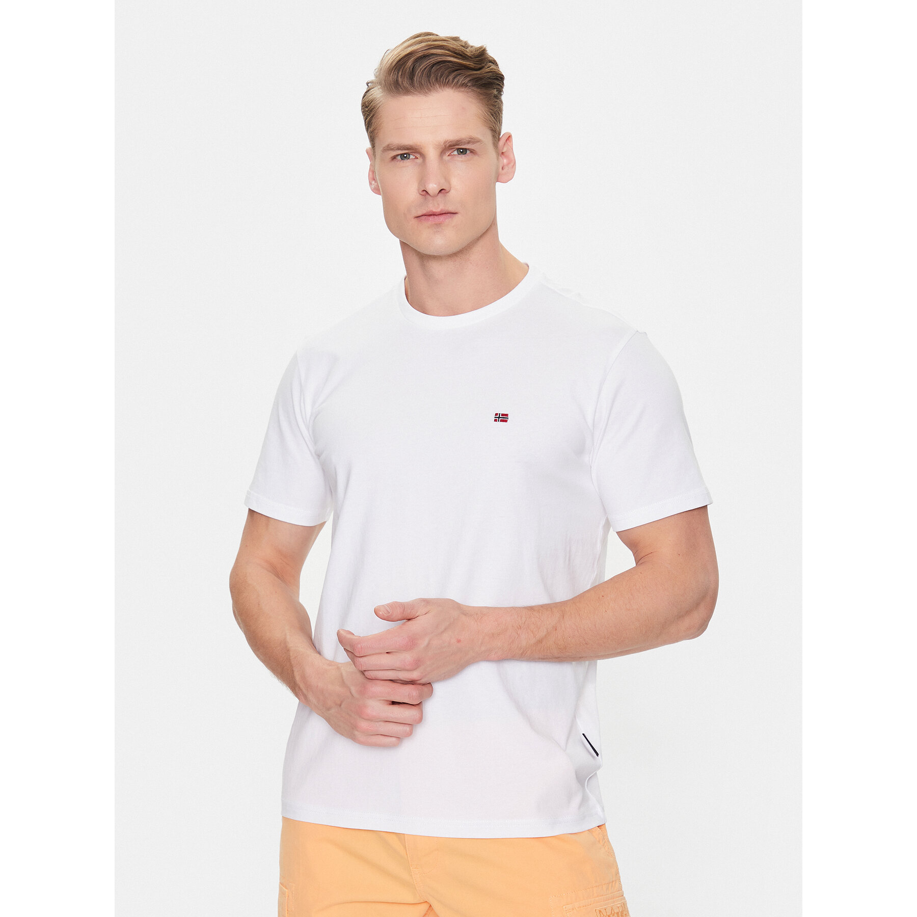 Napapijri T-Shirt Salis NP0A4H8D Λευκό Regular Fit