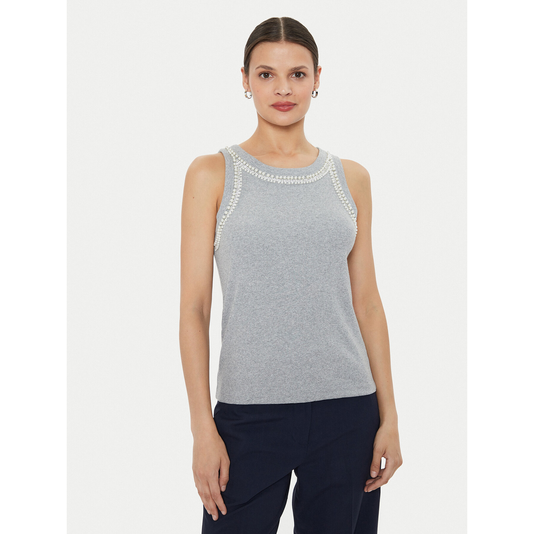 ViCOLO Top RB0606 Grigio Slim Fit