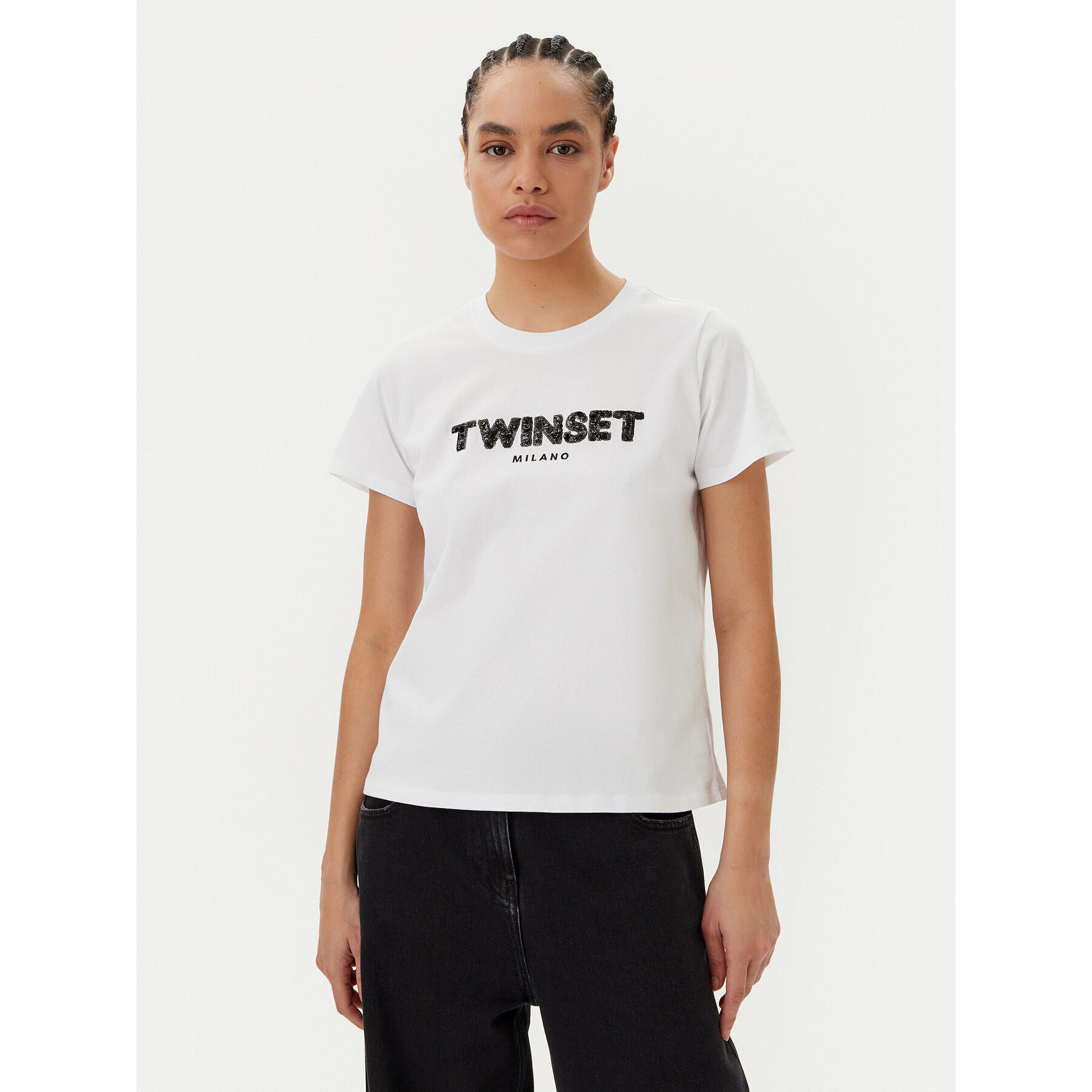 TWINSET T-Shirt 251TP2070 Λευκό Regular Fit