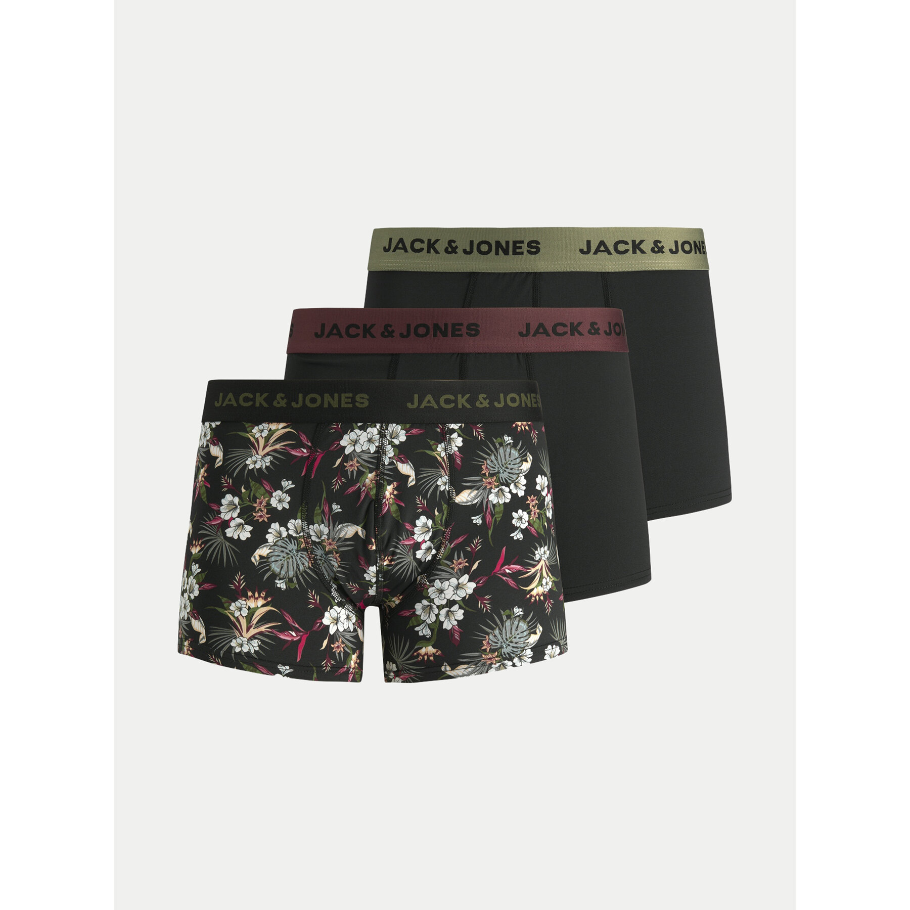 Jack & Jones Boxer szett Flower 12194284 Fekete