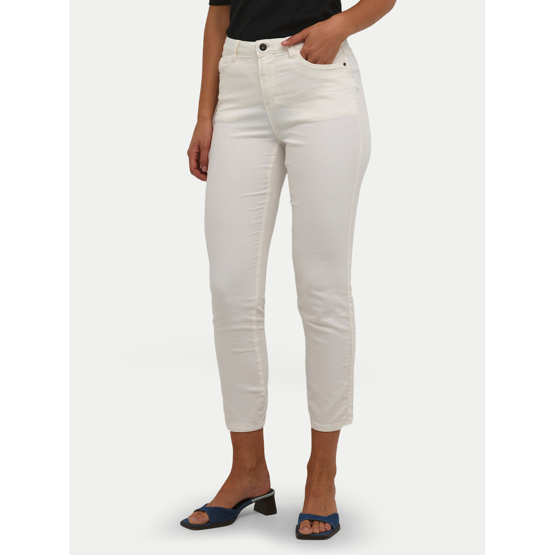 Kaffe Jeans Zelina 10506253 Écru Slim Fit