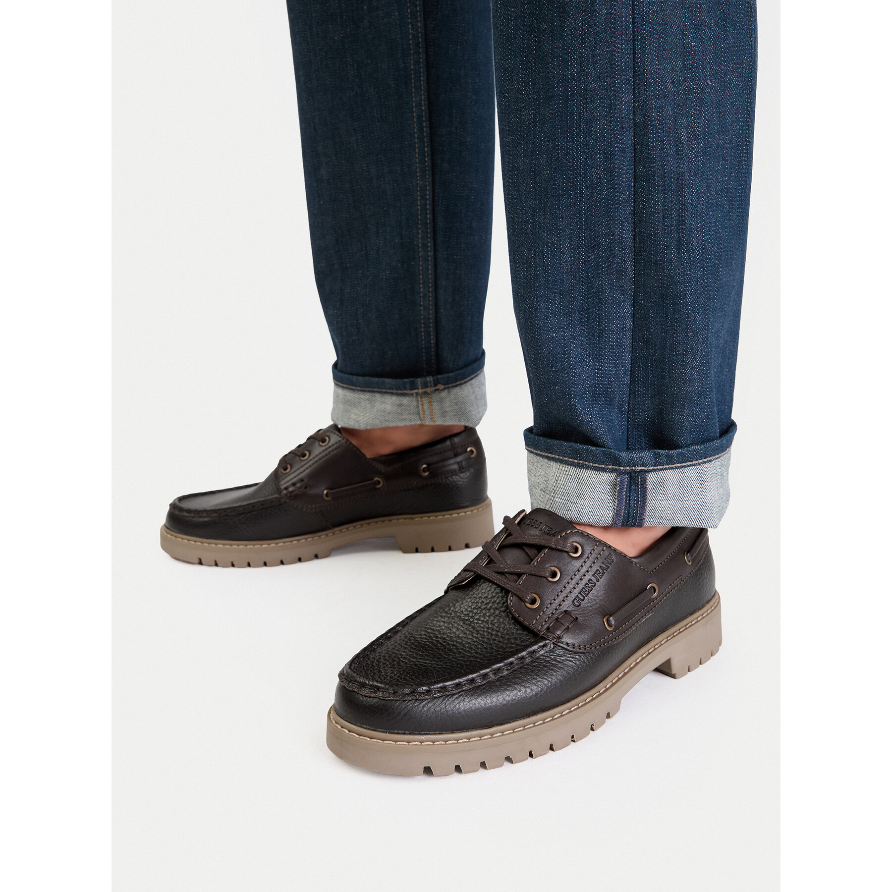 Īsi apavi Guess Jeans EO-FOX-02 MI08 Tumši brūna