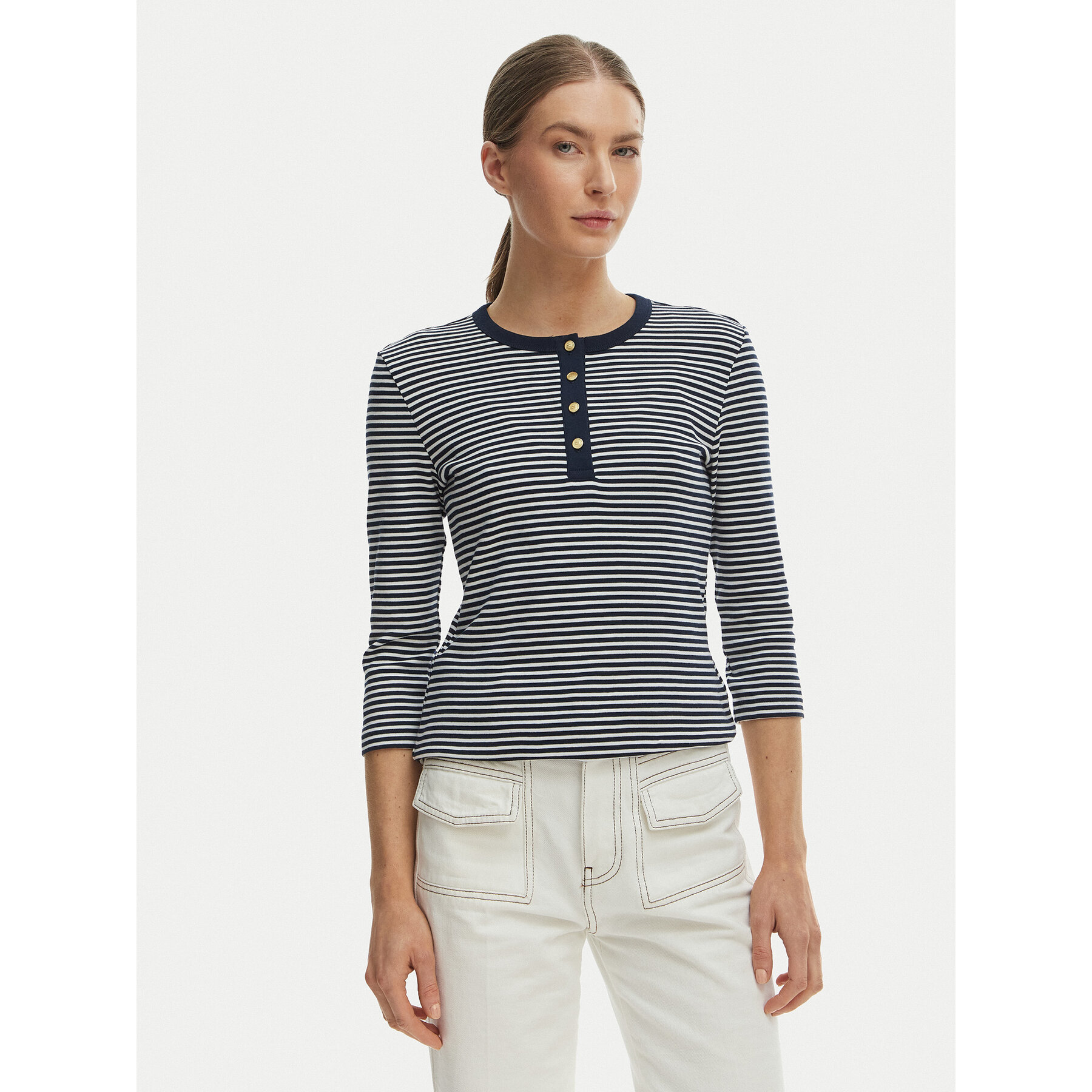Tommy Hilfiger Bluse WW0WW49629 Blau Slim Fit
