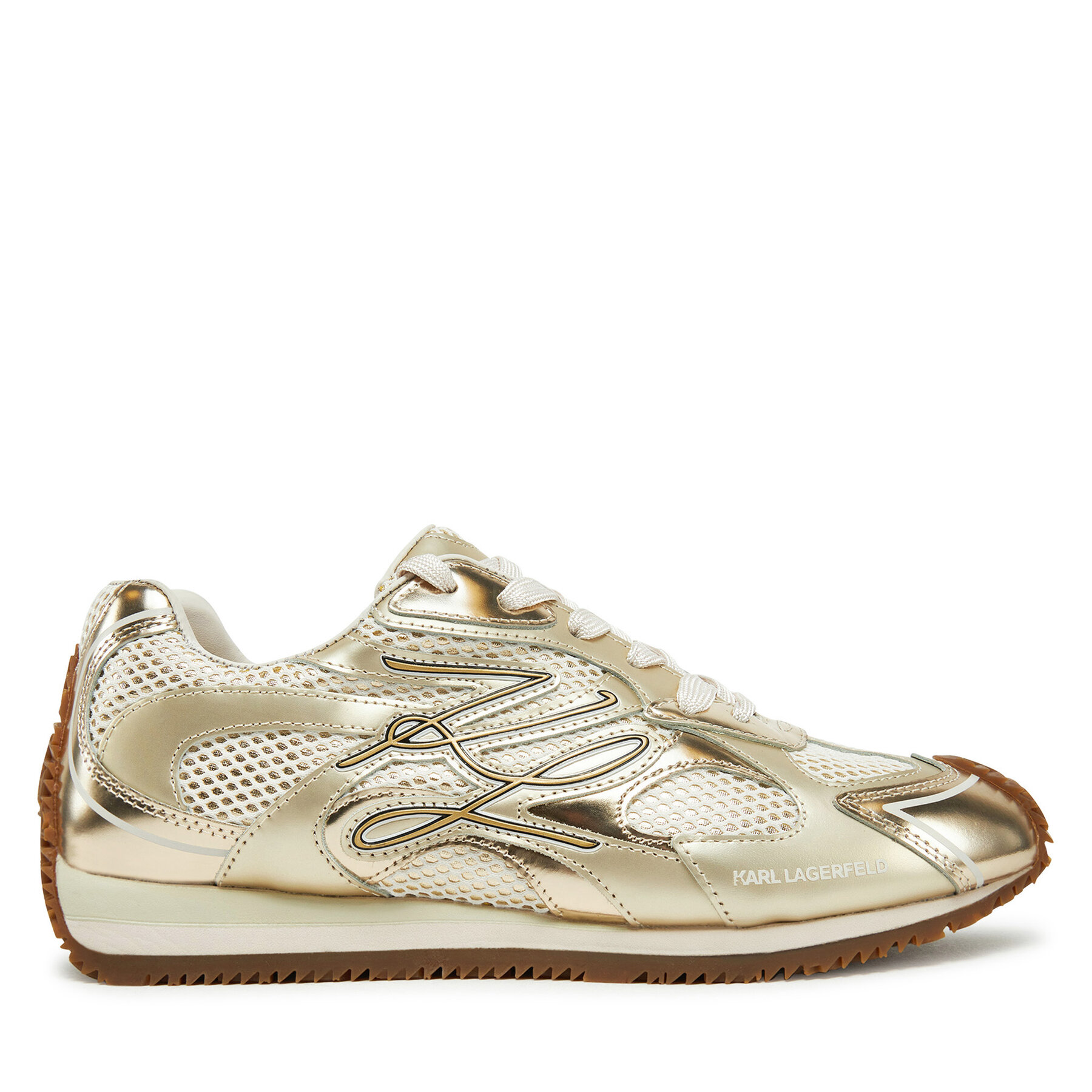 Sneakersy KARL LAGERFELD Velocette KL63925 Zlatá