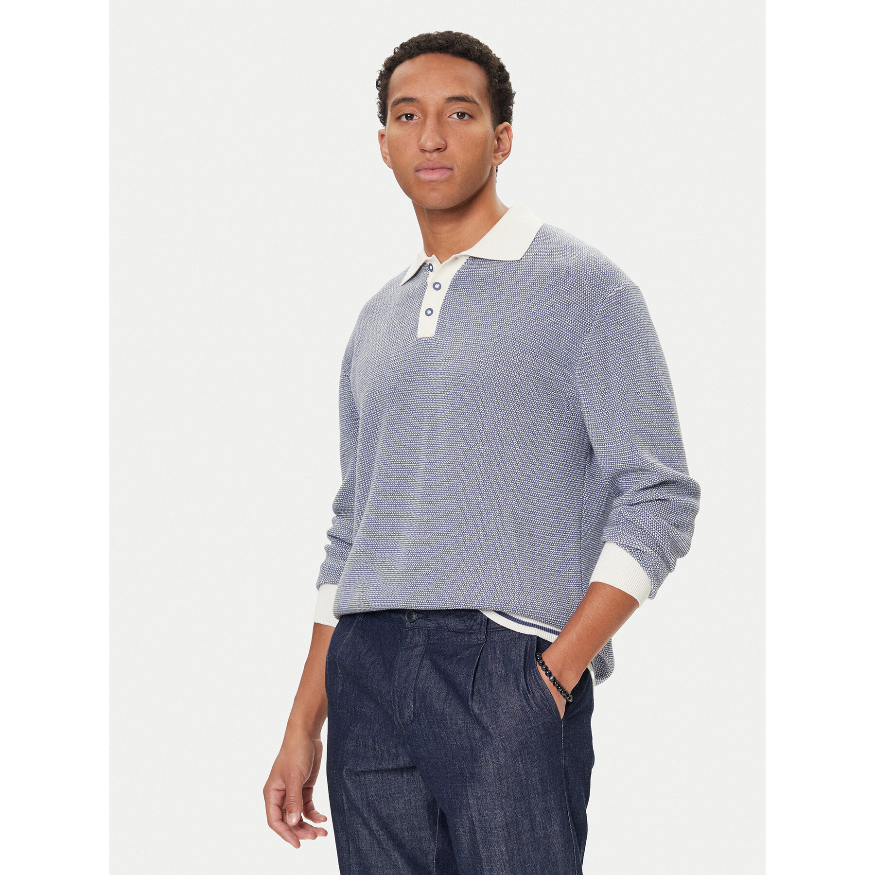 United Colors Of Benetton Polo 10C1K301N Tamnoplava Regular Fit