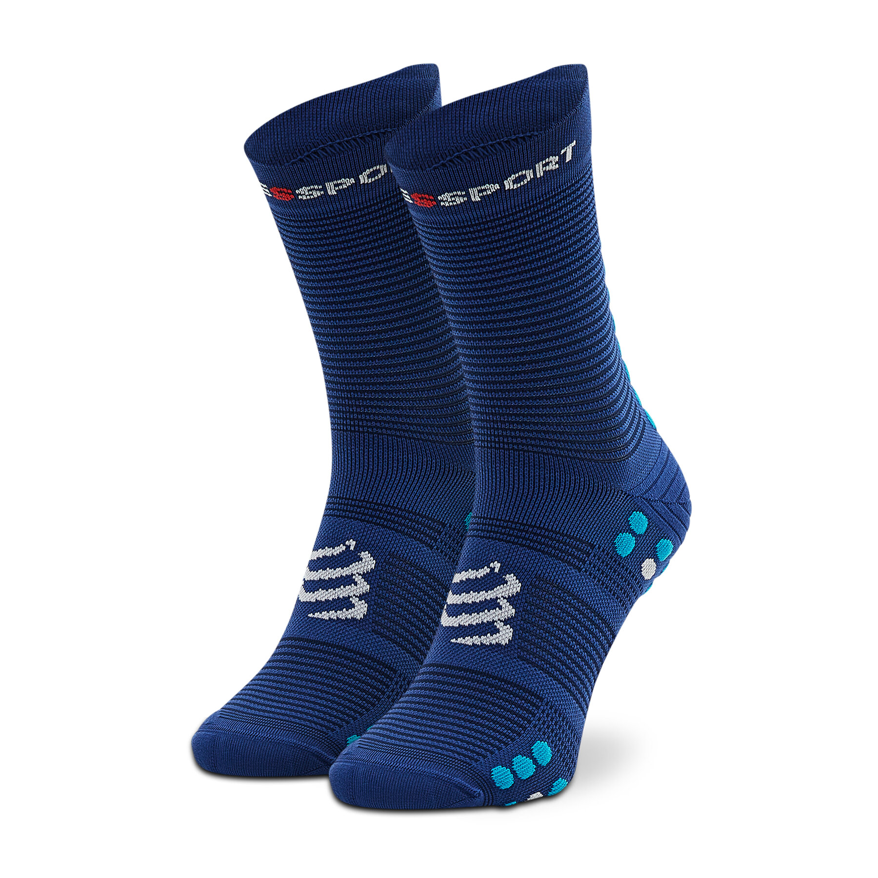 Ponožky Vysoké Unisex Compressport Pro Racing Socks V4.0 Run High XU00046B_533 Tmavomodrá