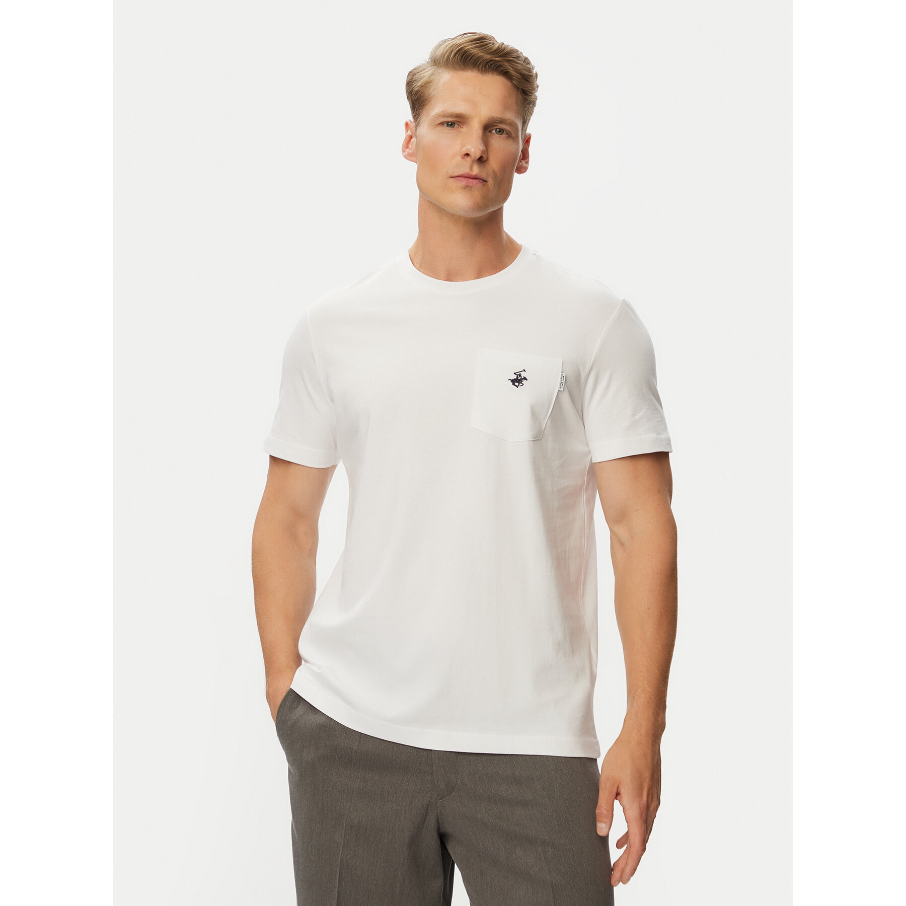 Beverly Hills Polo Club T-shirt P-SS26M-TS414000 Bijela Regular Fit