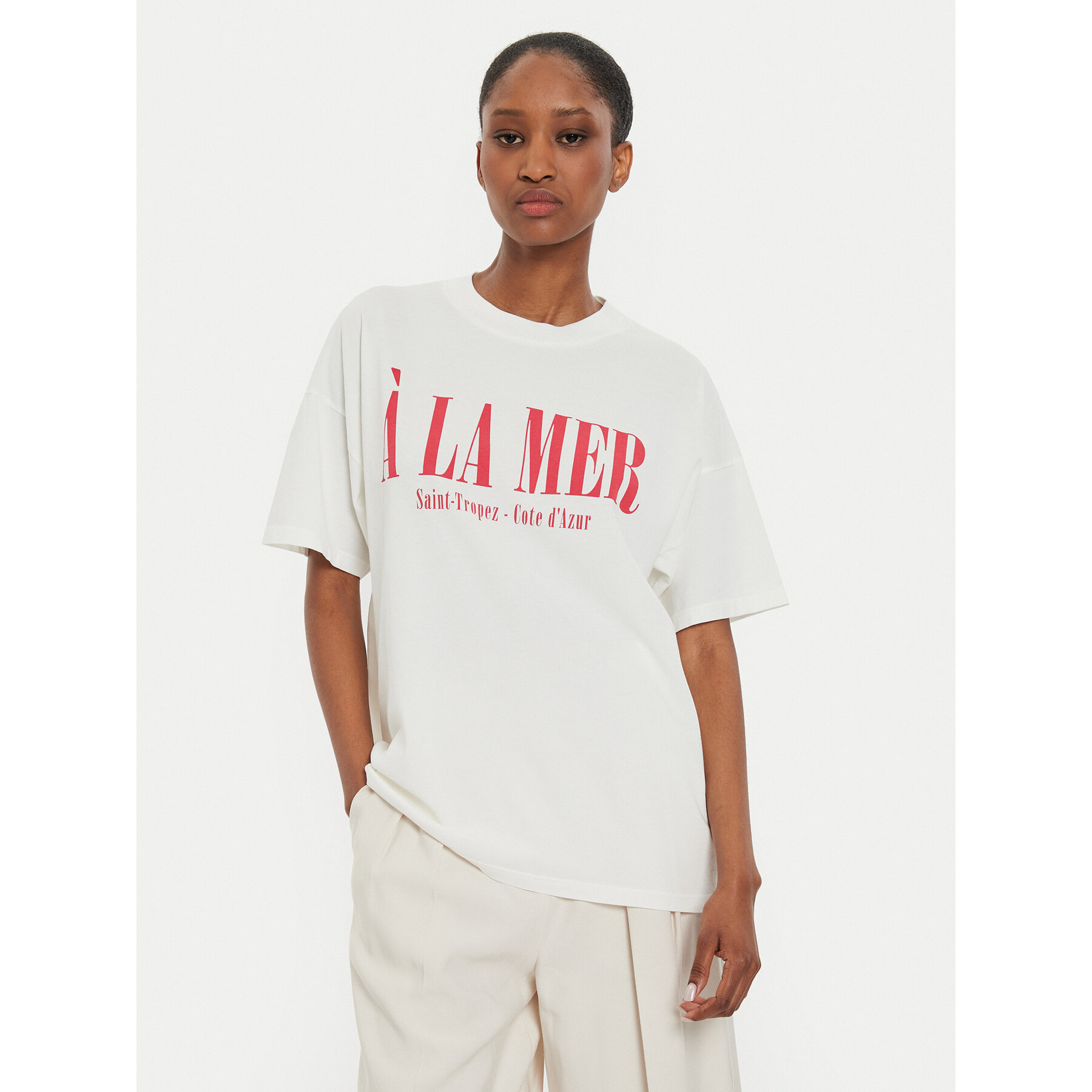 ViCOLO T-Shirt RB0083 Εκρού Regular Fit