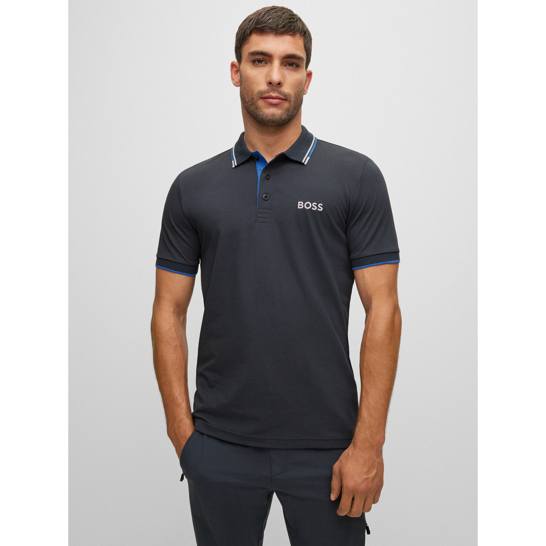 Boss Polo majica Paddy Pro 50469102 Mornarsko modra Regular Fit