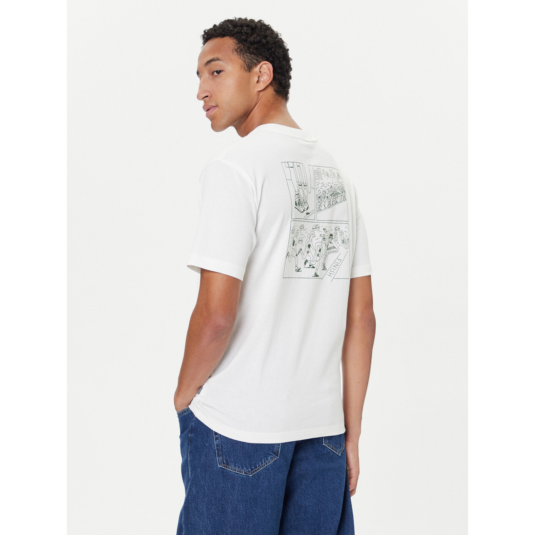 New Balance T-Shirt MT53921 Weiß Regular Fit