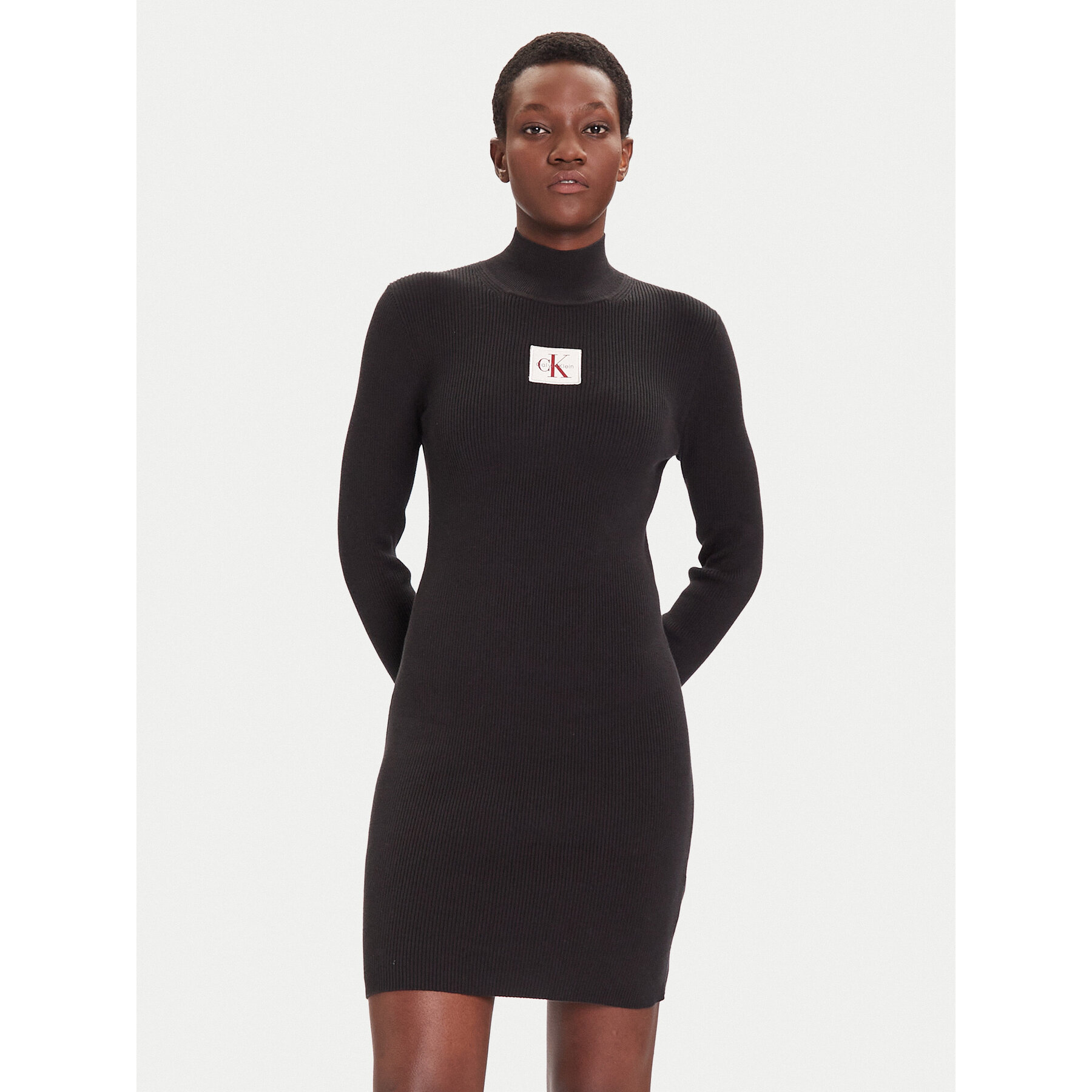 Calvin Klein Jeans Kleid für den Alltag LV047D308G Schwarz Slim Fit