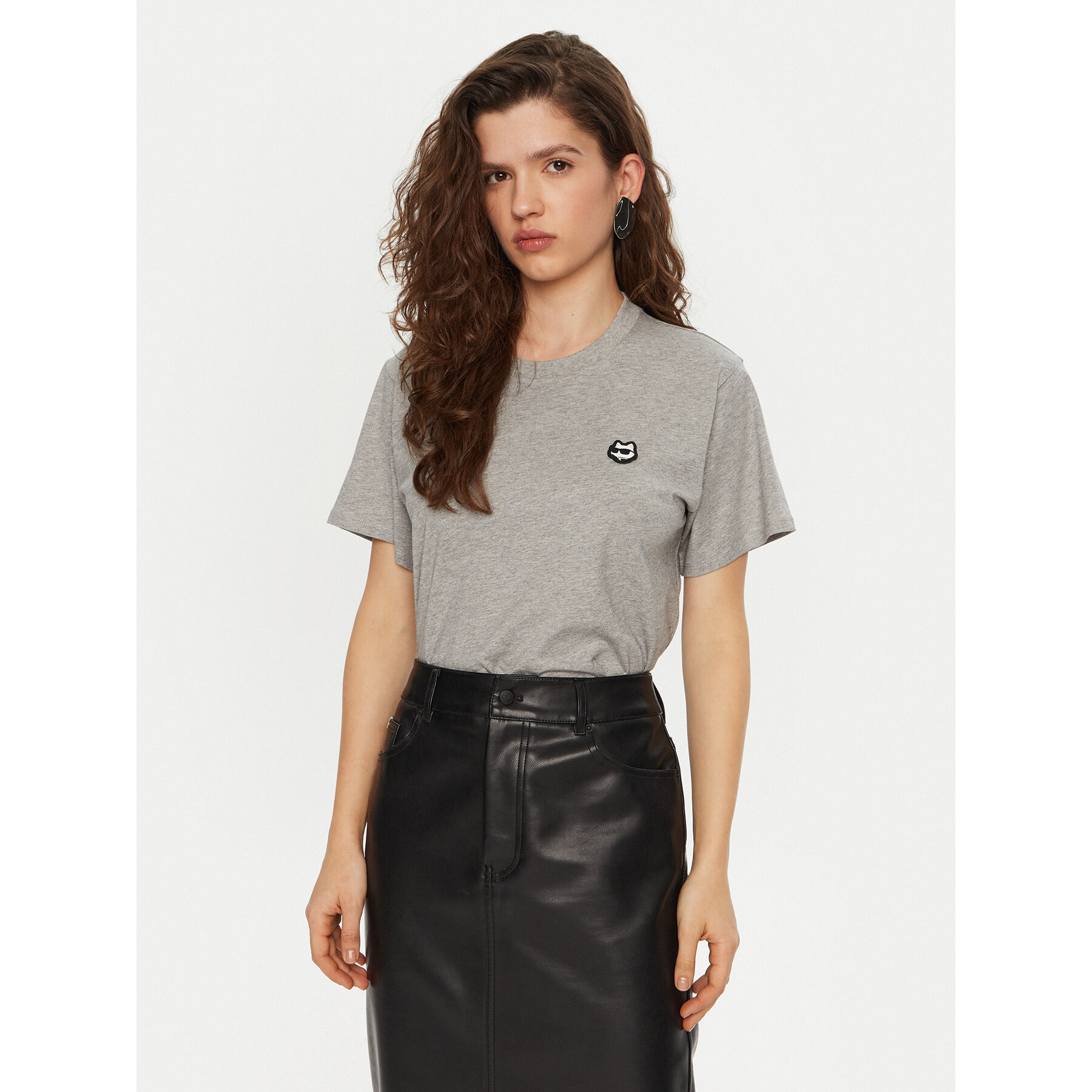 KARL LAGERFELD T-Shirt A1W17025 Γκρι Relaxed Fit