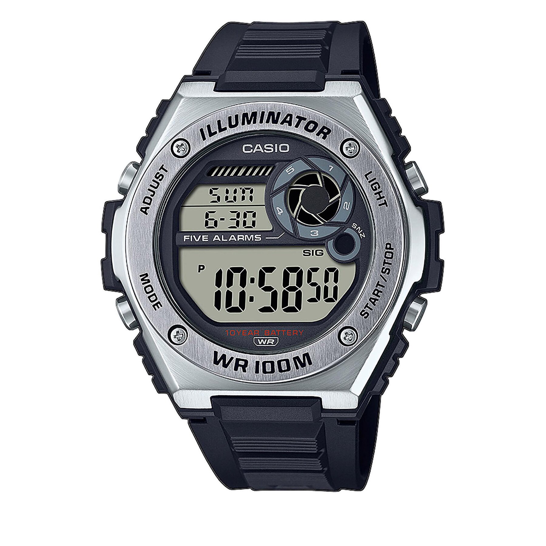 

Годинник Casio MWD-100H 1AVEF Black/Black, Чорний