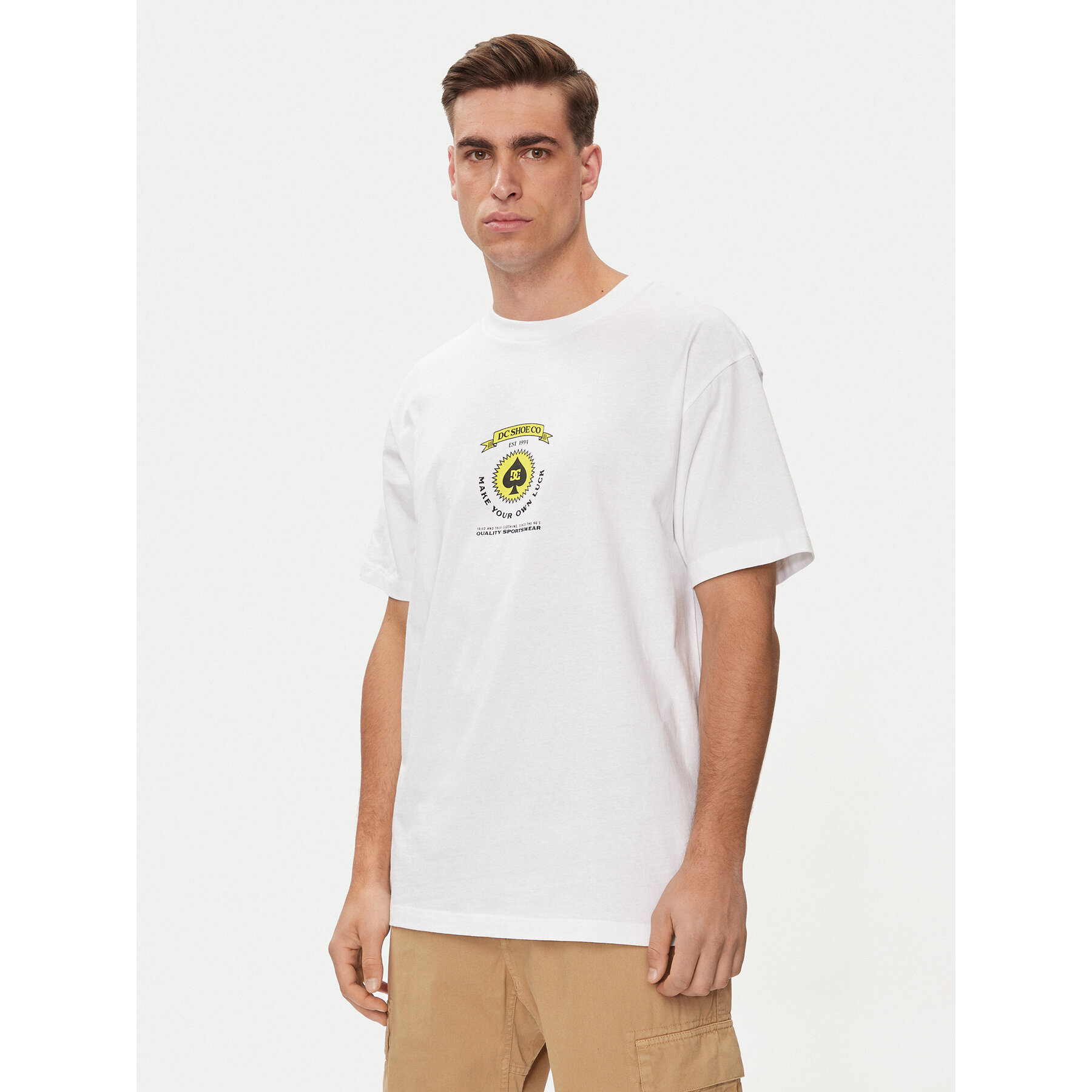 DC Shoes T-shirt Lucky Hand Hss ADYZT05366 Bianco Regular Fit