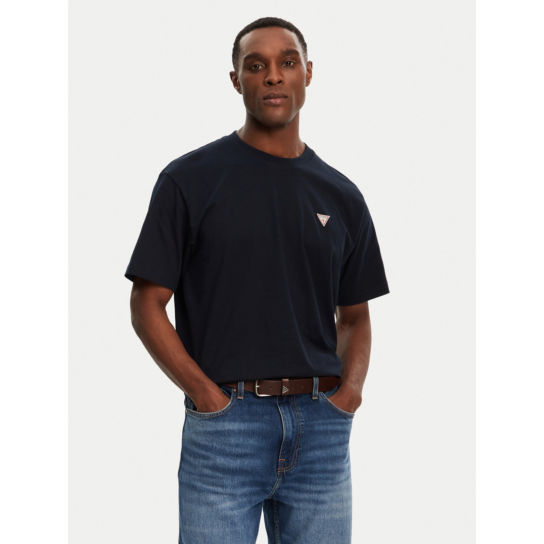 Guess Jeans T-Shirt M4YI46 K8FQ4 Σκούρο μπλε Regular Fit