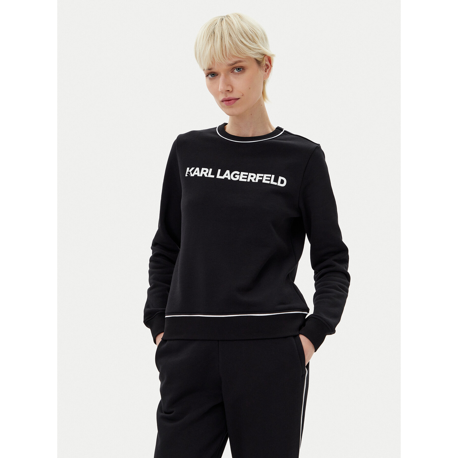 KARL LAGERFELD Sweatshirt A2W20066 Schwarz Regular Fit