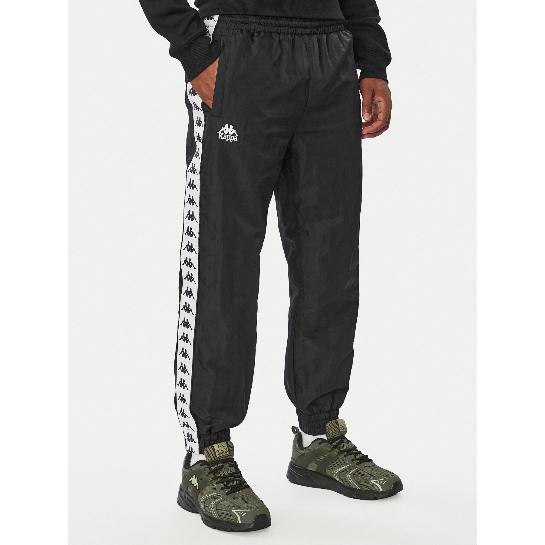 Kappa Donji dio trenerke Orfeo 36235NW Crna Comfort Fit