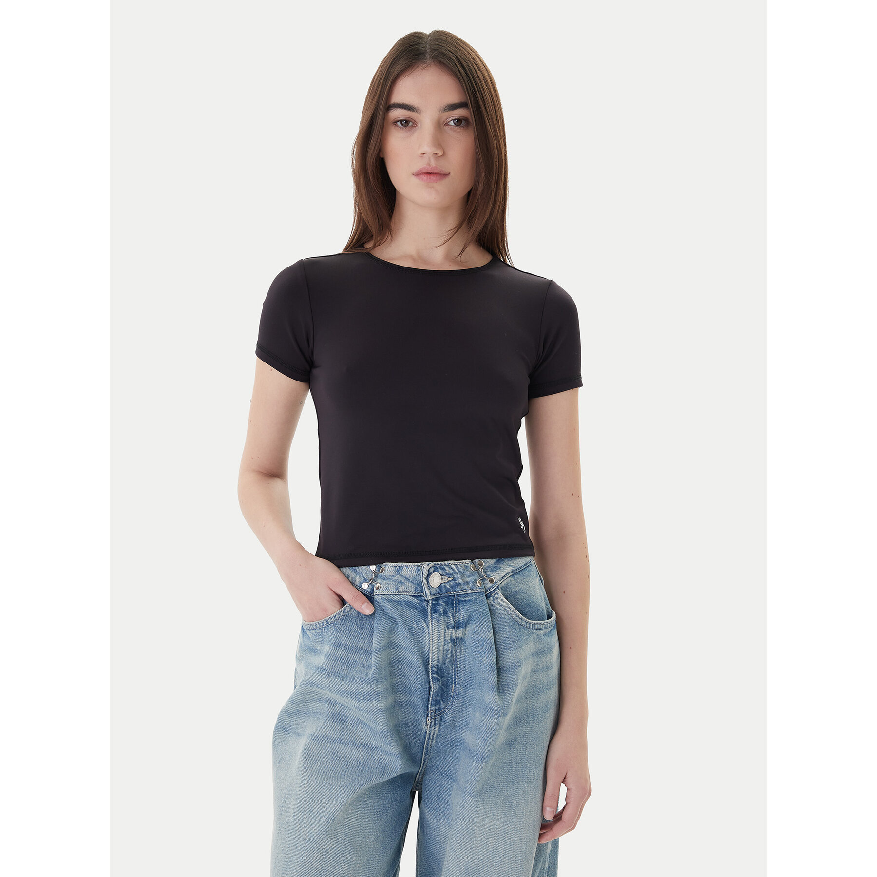 Guess Τοπ 178747 Μαύρο Classic Fit