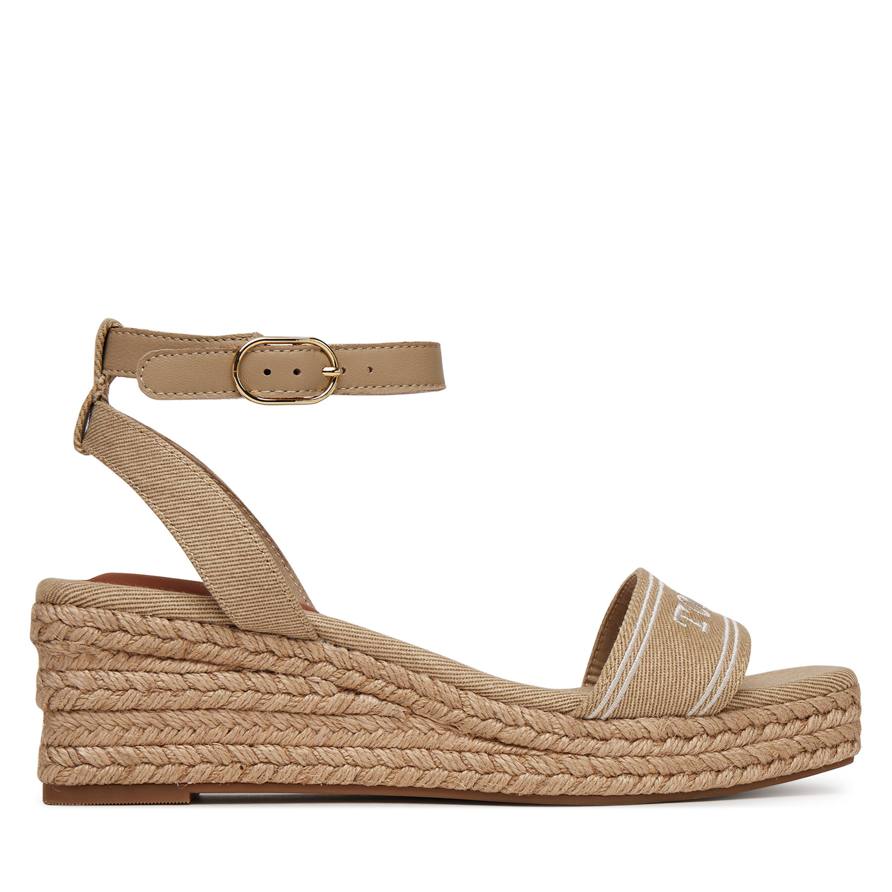 Espadrilles Tommy Hilfiger Tommy Hilfiger Espad Mid Wedge FW0FW08805 Bēšs