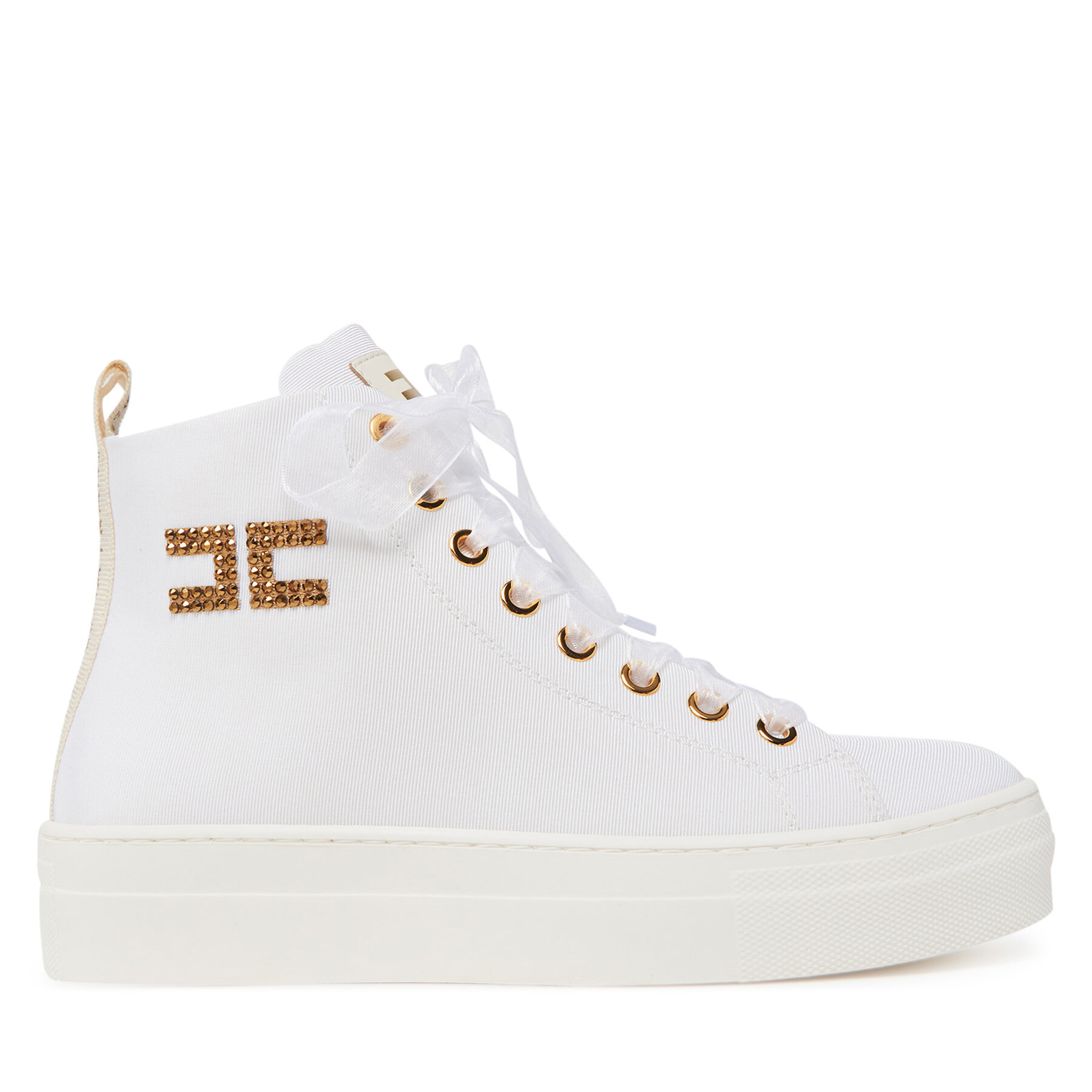 Unisex Sneakersy Elisabetta Franchi, Rozmer: 37, Biela, F4-A9E-0243
