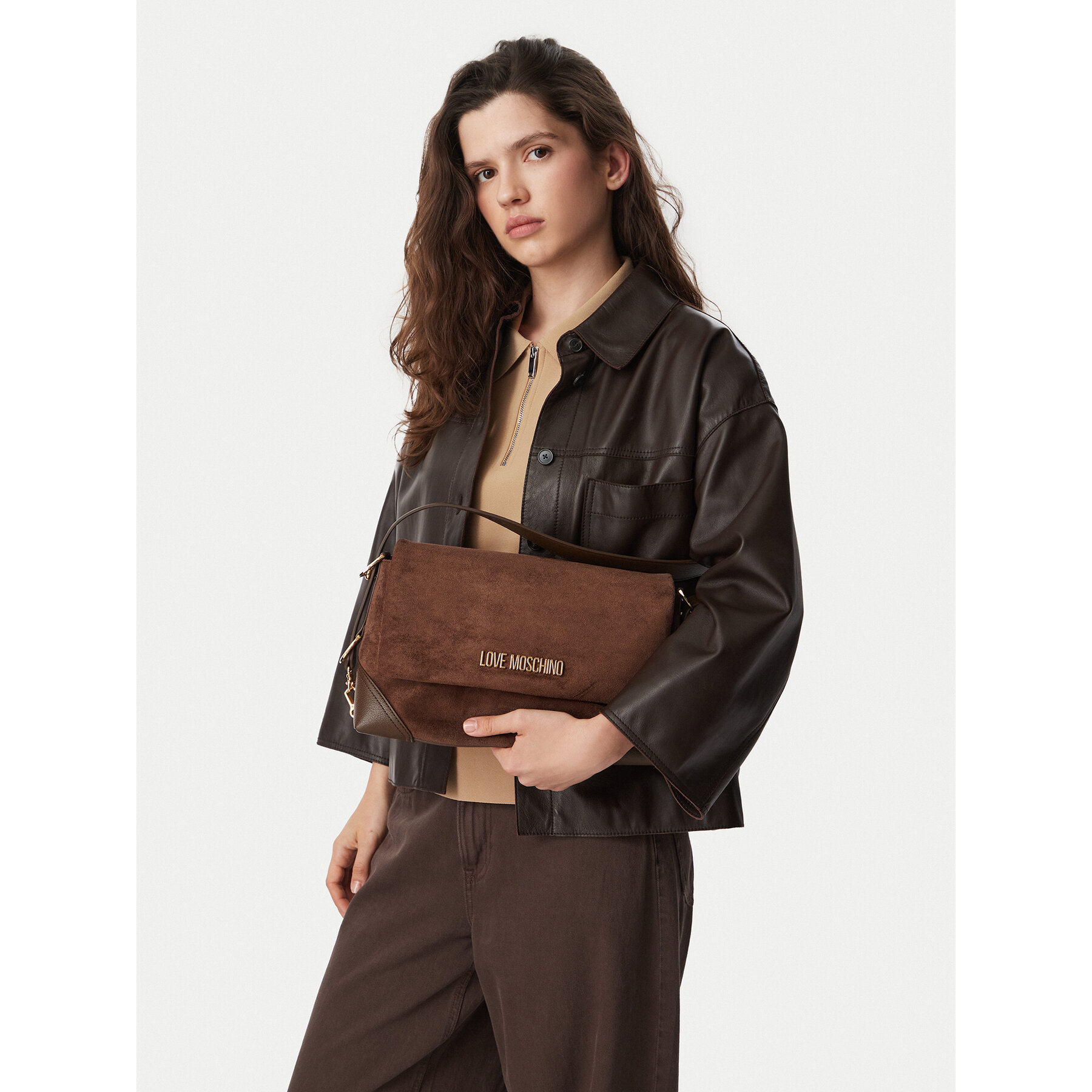 Geantă LOVE MOSCHINO JC4092PP1PLD130A Maro