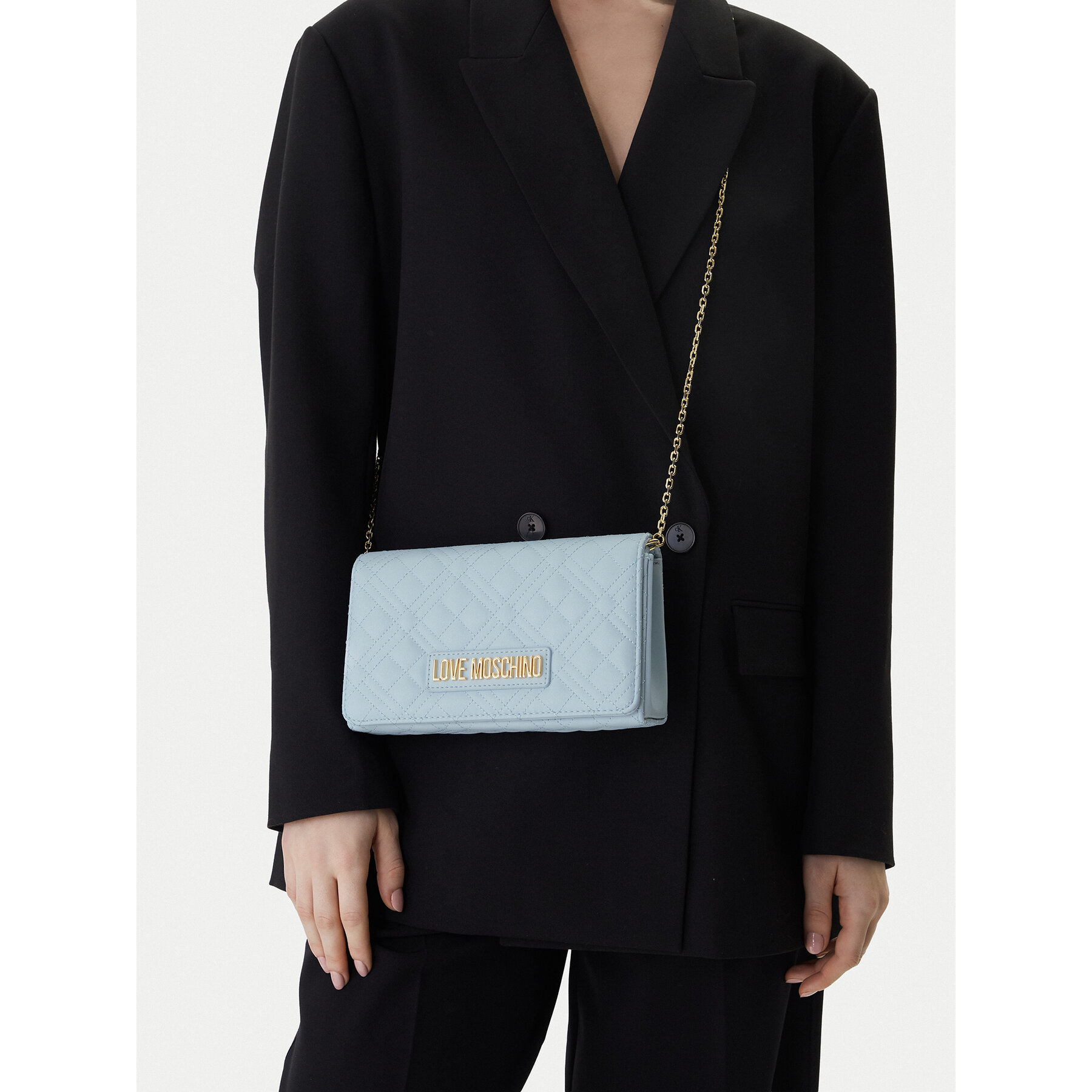 Ročna torba LOVE MOSCHINO JC4079PP1OLA0701 Svetlo modra