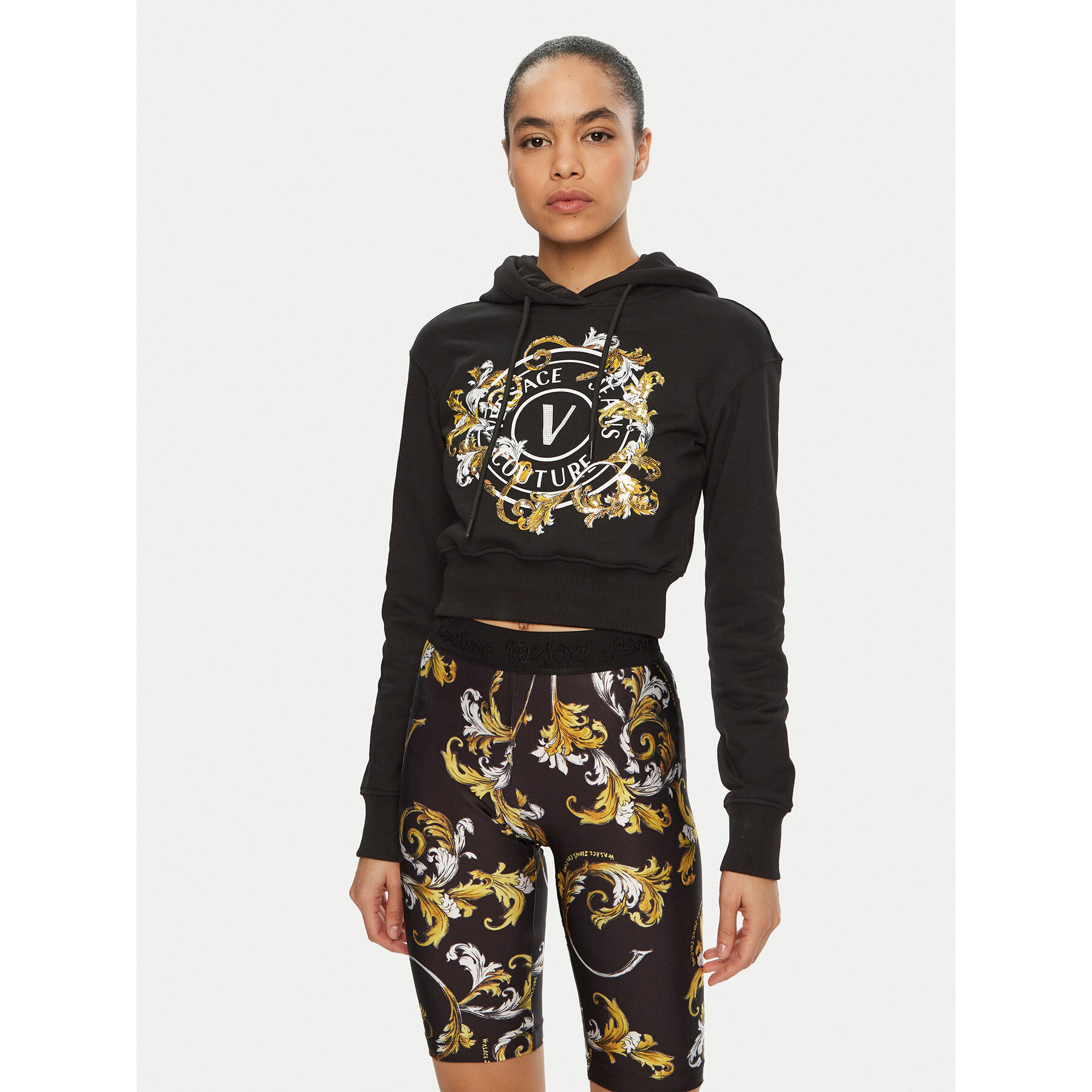 Versace Jeans Couture Sweatshirt 78HAIC01 Schwarz Regular Fit