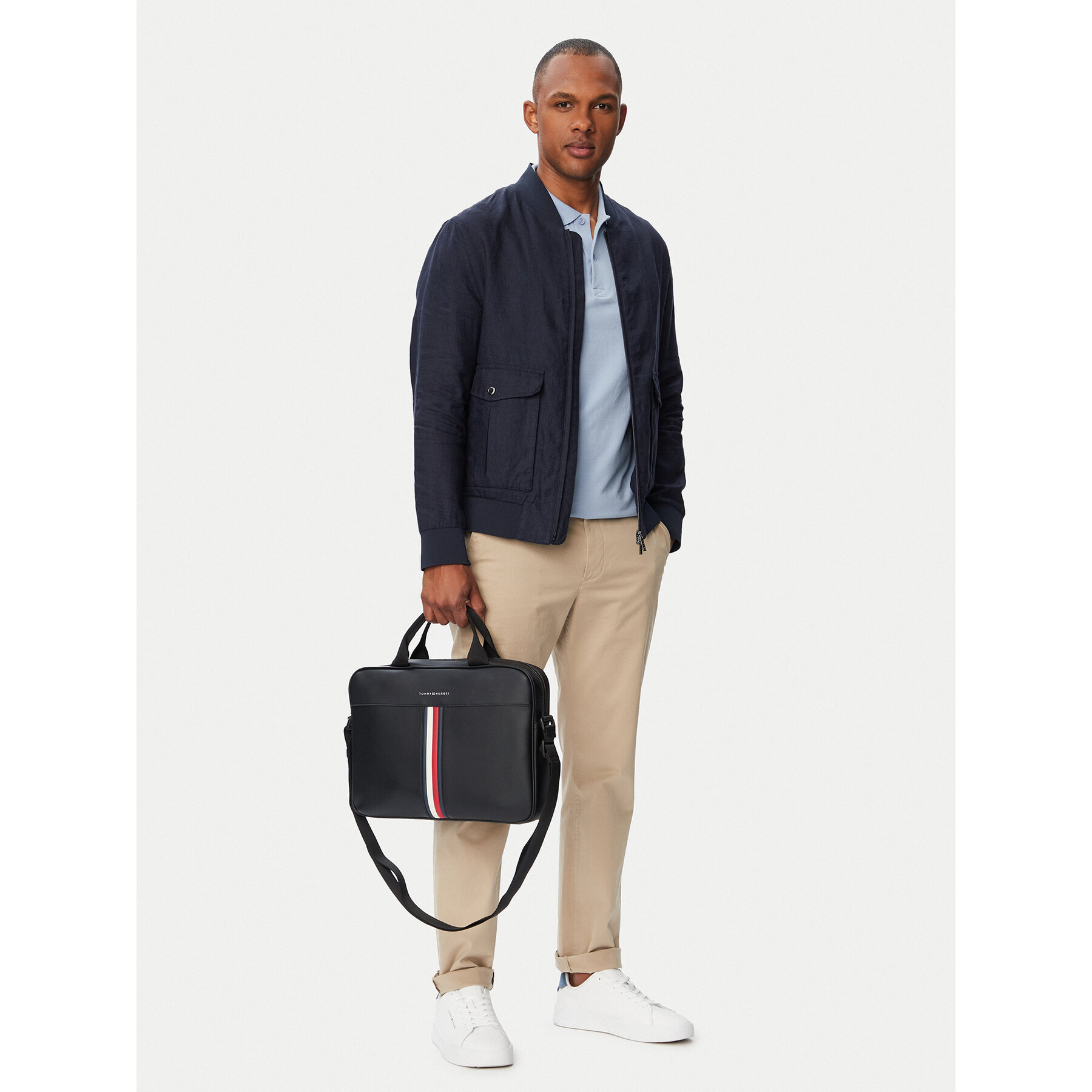Geantă pentru laptop Tommy Hilfiger Th Metro Computer Bag AM0AM14517 Negru