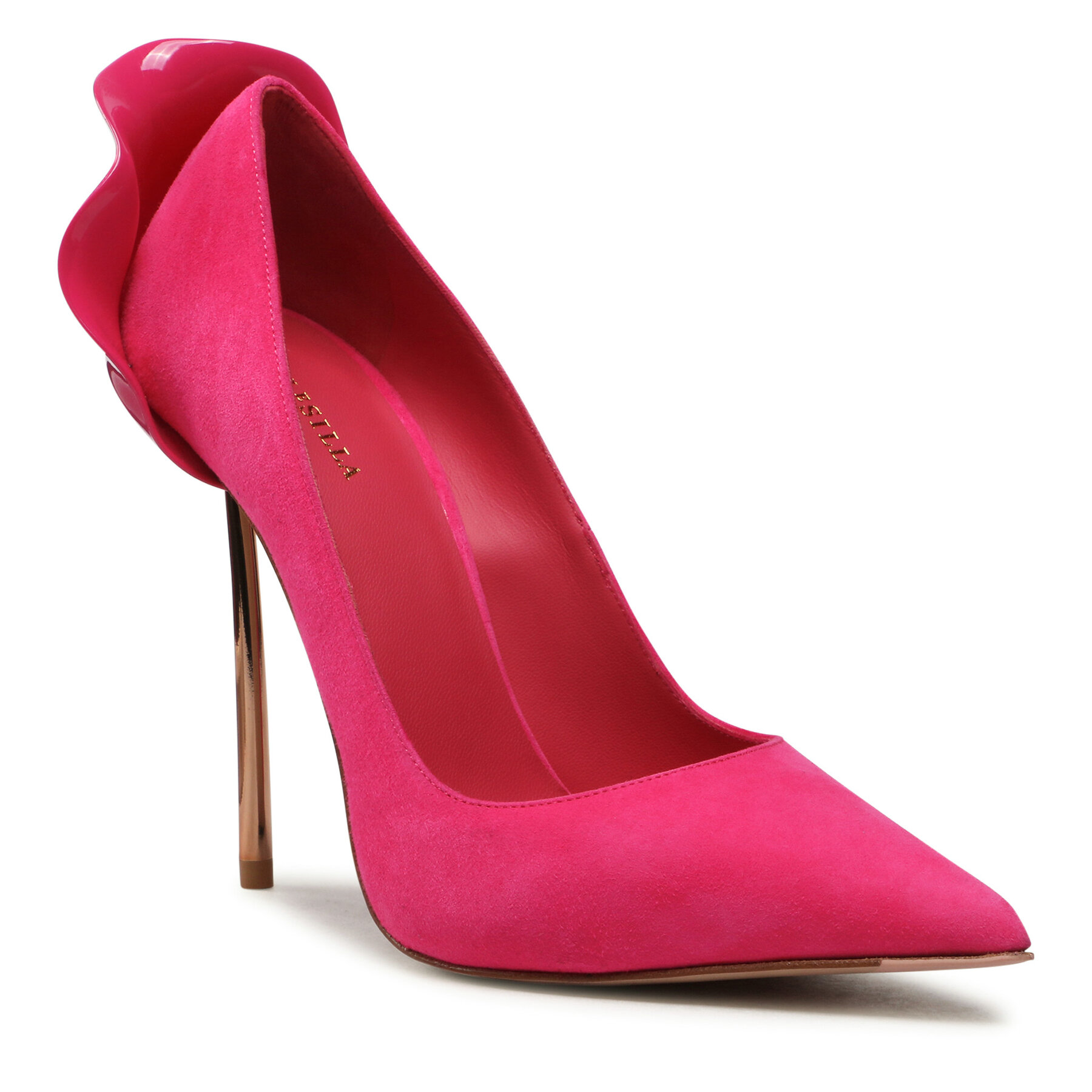 Pantofi cu toc subțire Le Silla Deco Petalo 120 3101M100G3PPVEL880 Oro Rosa