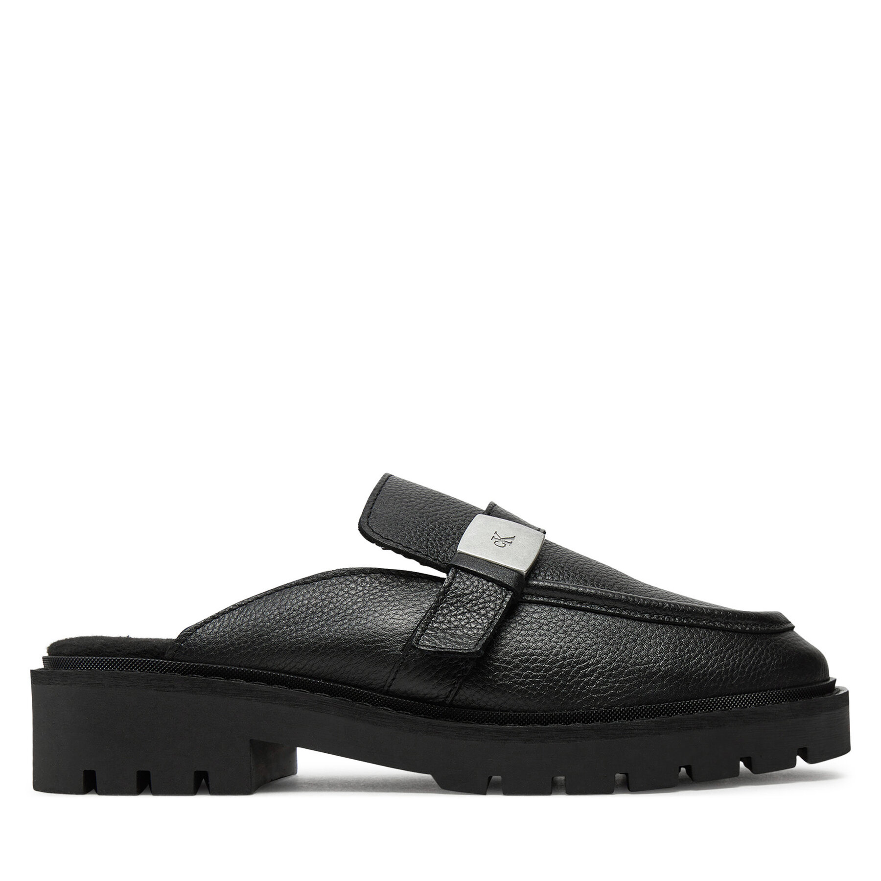 Mules / sandales de bain Calvin Klein Jeans Flatform Slipon Mg Lth YW0YW01655 Noir
