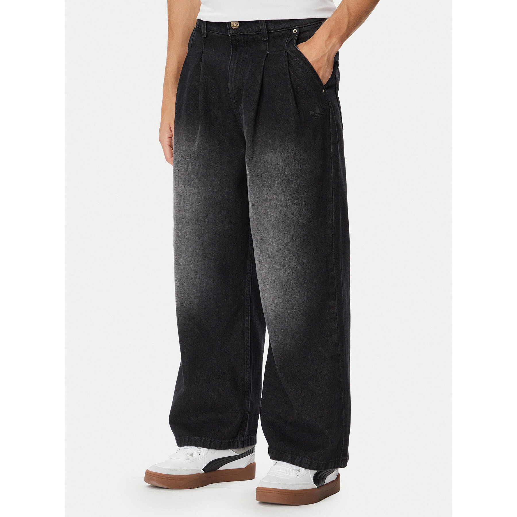 adidas Jeans Jeans Mid-Rise IB6955 Schwarz Loose Fit