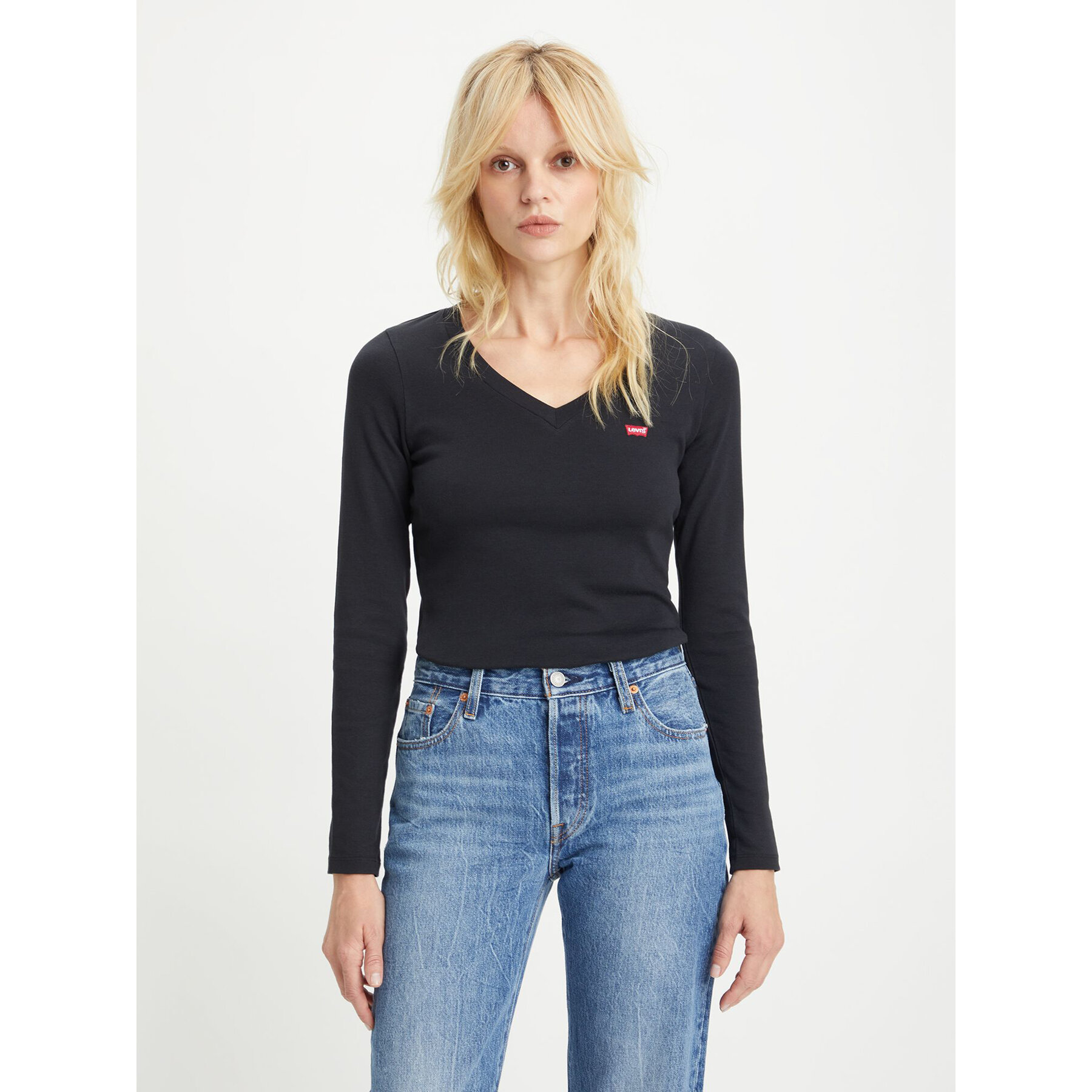 Levi's® T-shirt Baby Tee A48910000 Nero Slim Fit
