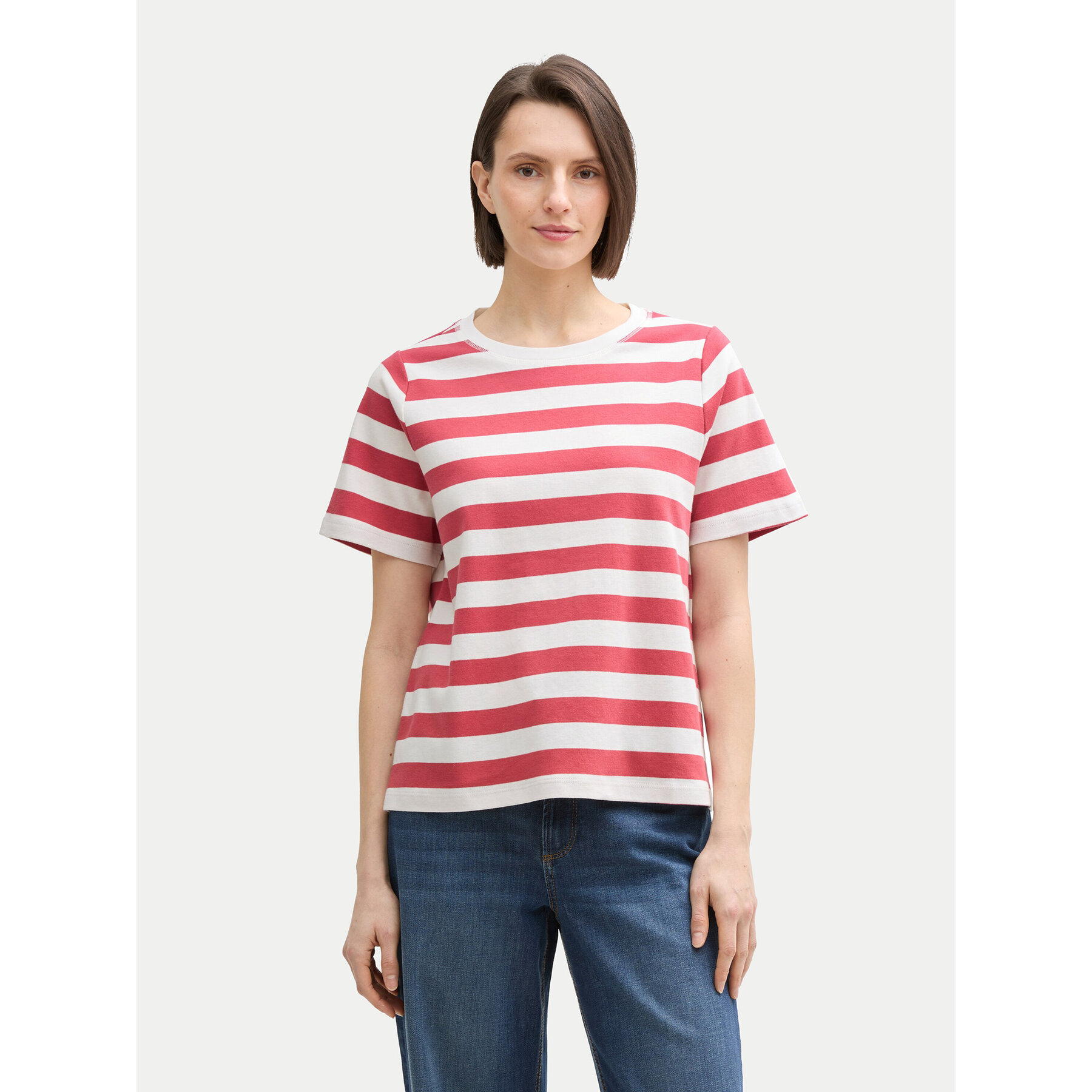Tom Tailor Bluse 1045964 Rot Regular Fit