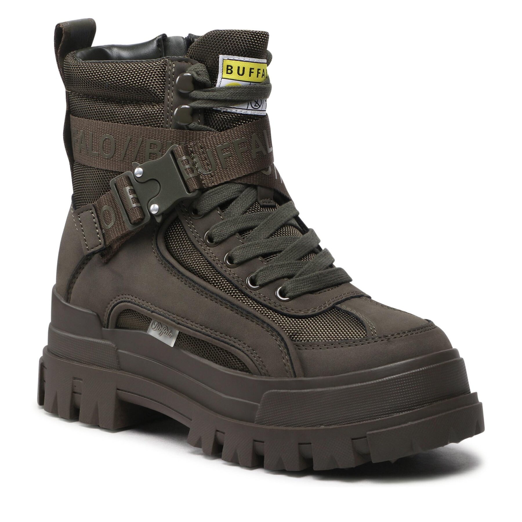 Botine Buffalo Aspha Com1 Laceup Mi BN1622160 Kaki