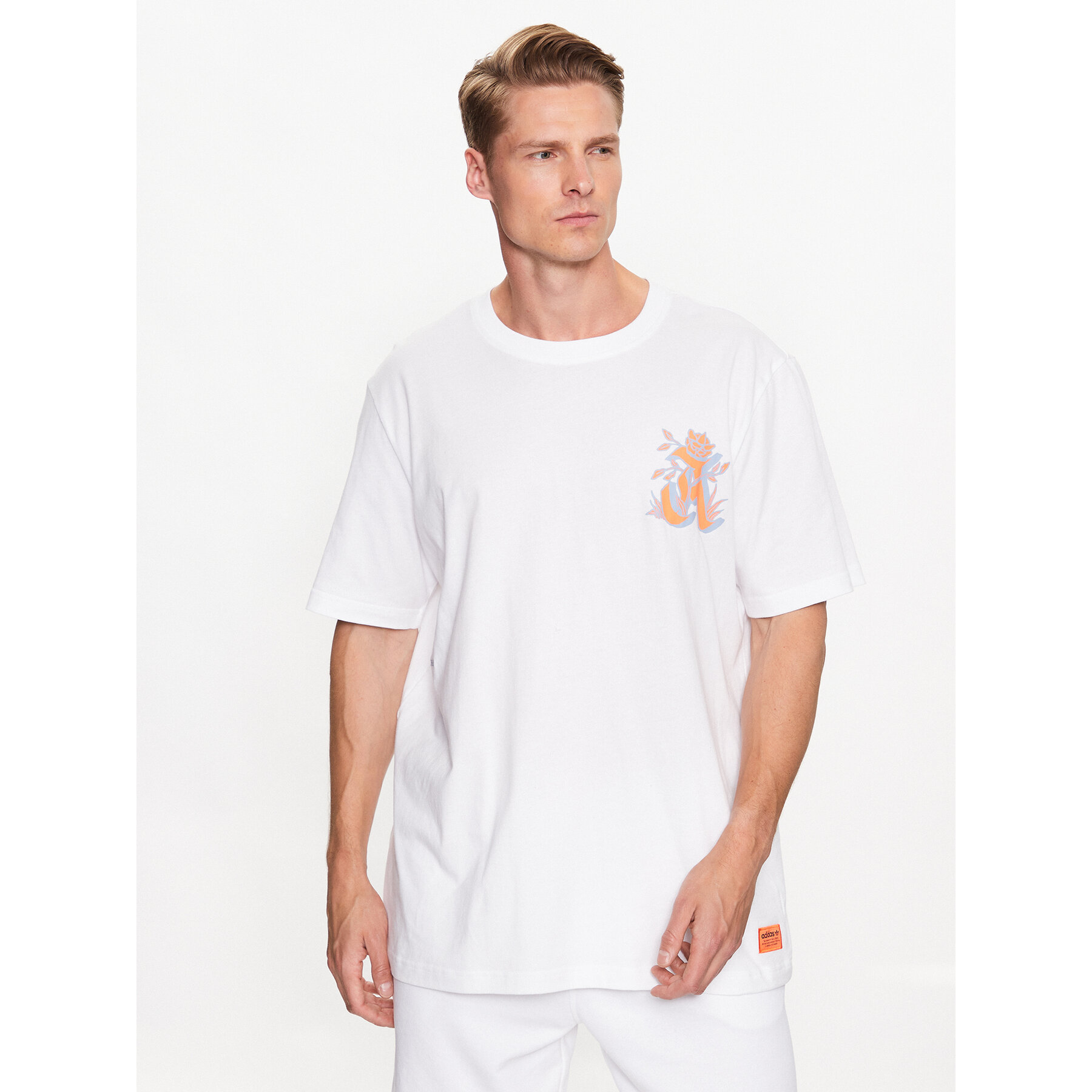 adidas Póló Graphic Glide T-Shirt IB1403 Fehér Loose Fit